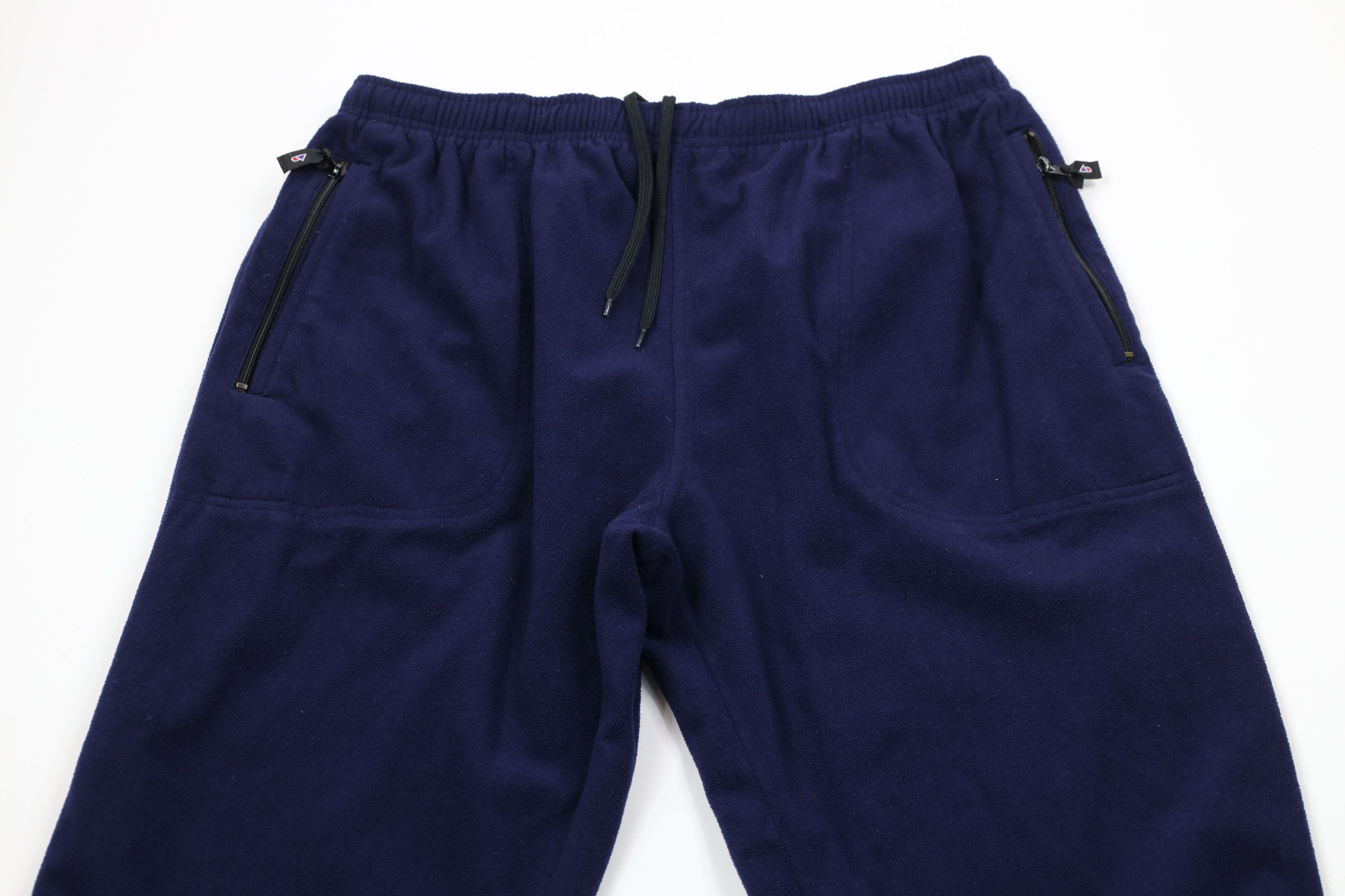 Vintage Vintage 90s Streetwear Fleece Cuffed Sweatpants Joggers Blue Size US 36 / EU 52 - 2 Thumbnail