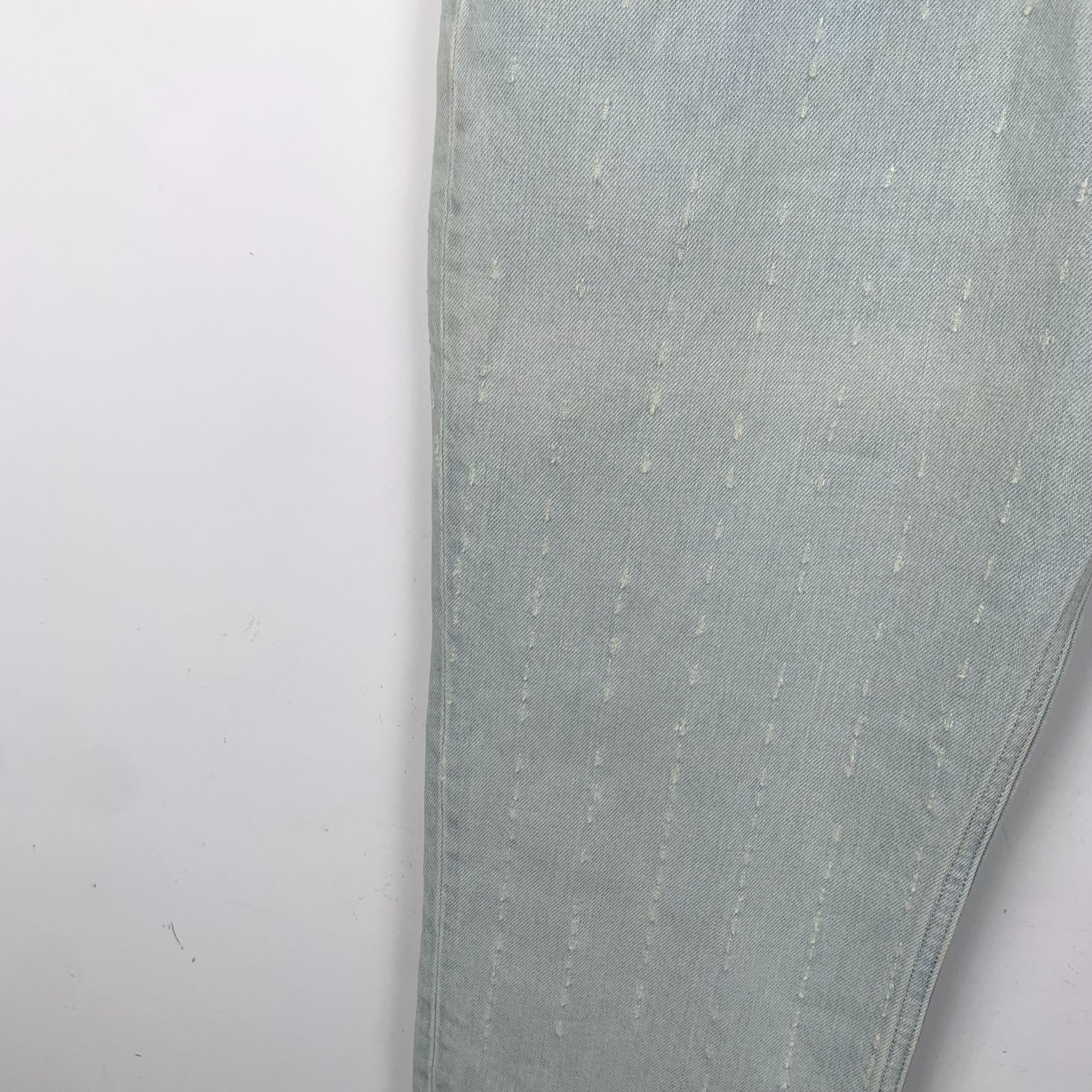 Louis Vuitton Louis Vuitton Light Wash Distressed Monogram Denim Jeans Size US 32 / EU 48 - 4 Thumbnail