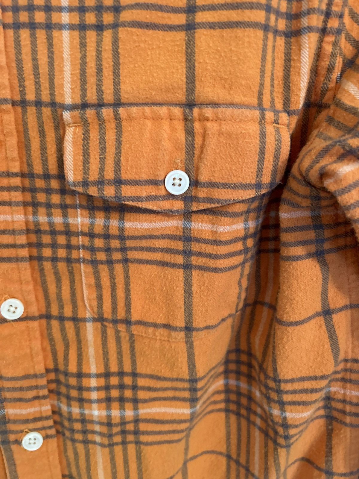 Saturdays NYC Saturdays Surf NYC Orange Brushed Flannel Button Down Shirt Size US S / EU 44-46 / 1 - 3 Thumbnail