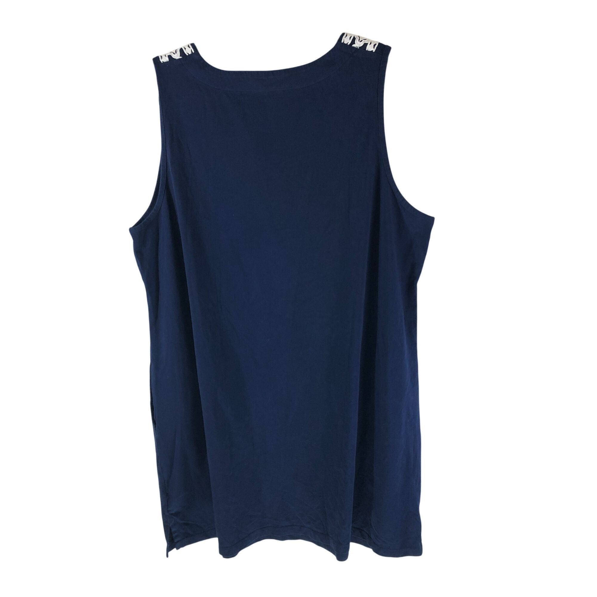 Lands' End Lands End Shift Dress Crochet Lace Detail V Neck Sleeveless Size XXL / US 16-18 / IT 52-54 - 2 Thumbnail