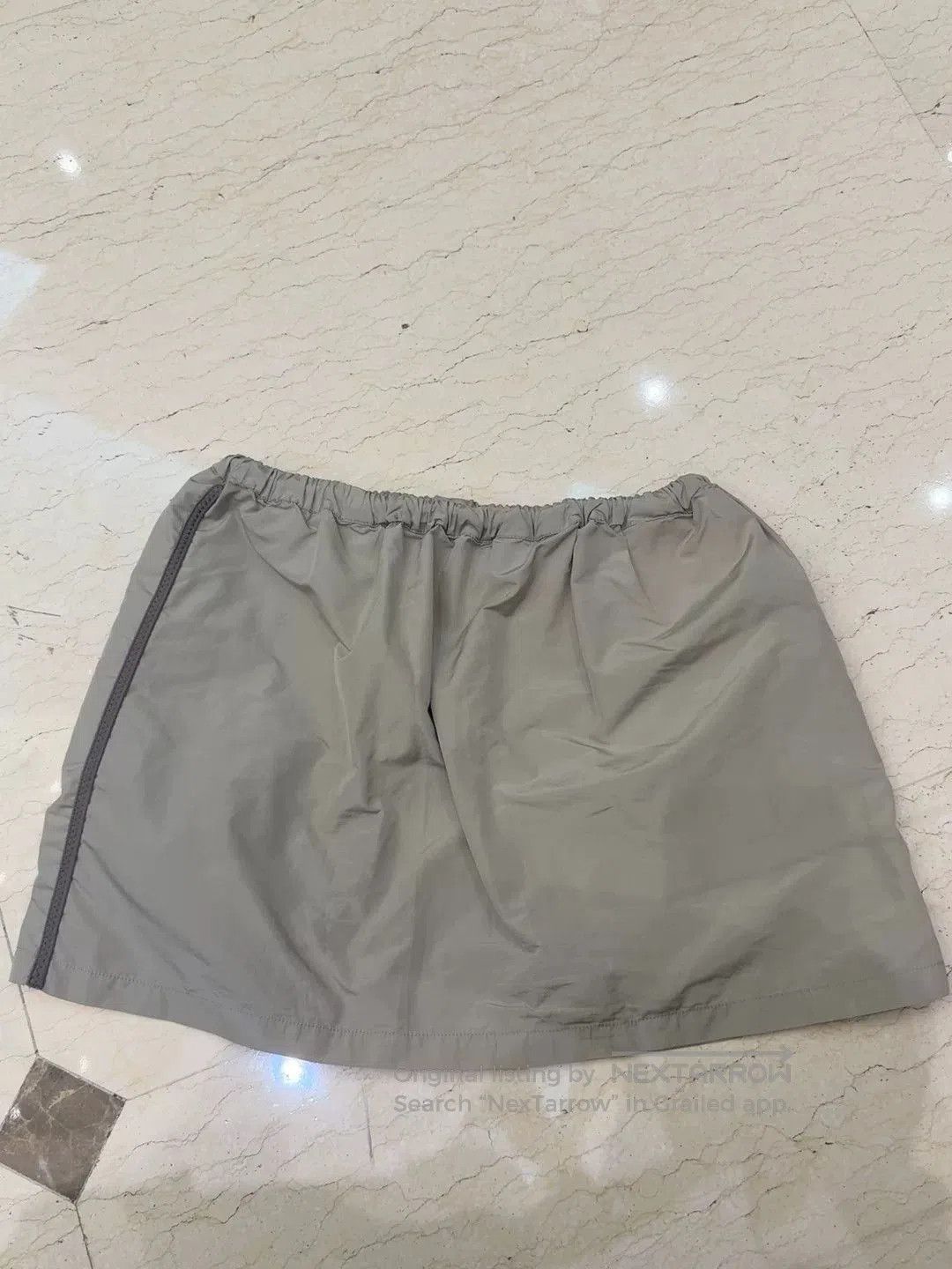 Miu Miu Miu Miu Drawstring Midi Skirt in Khaki. Size US 38 / EU 54 - 3 Thumbnail