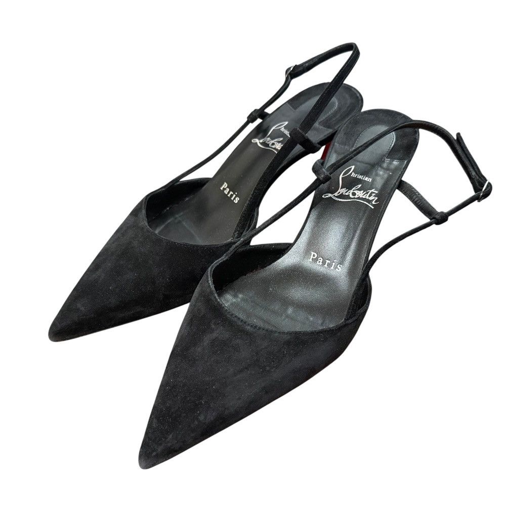 Christian Louboutin Christian Louboutin Christian Louboutin CONDOROLINE 55 Veau Velours Slingback Pumps Suede Shoes DUTY FREE for USA Size ONE SIZE - 1 Thumbnail