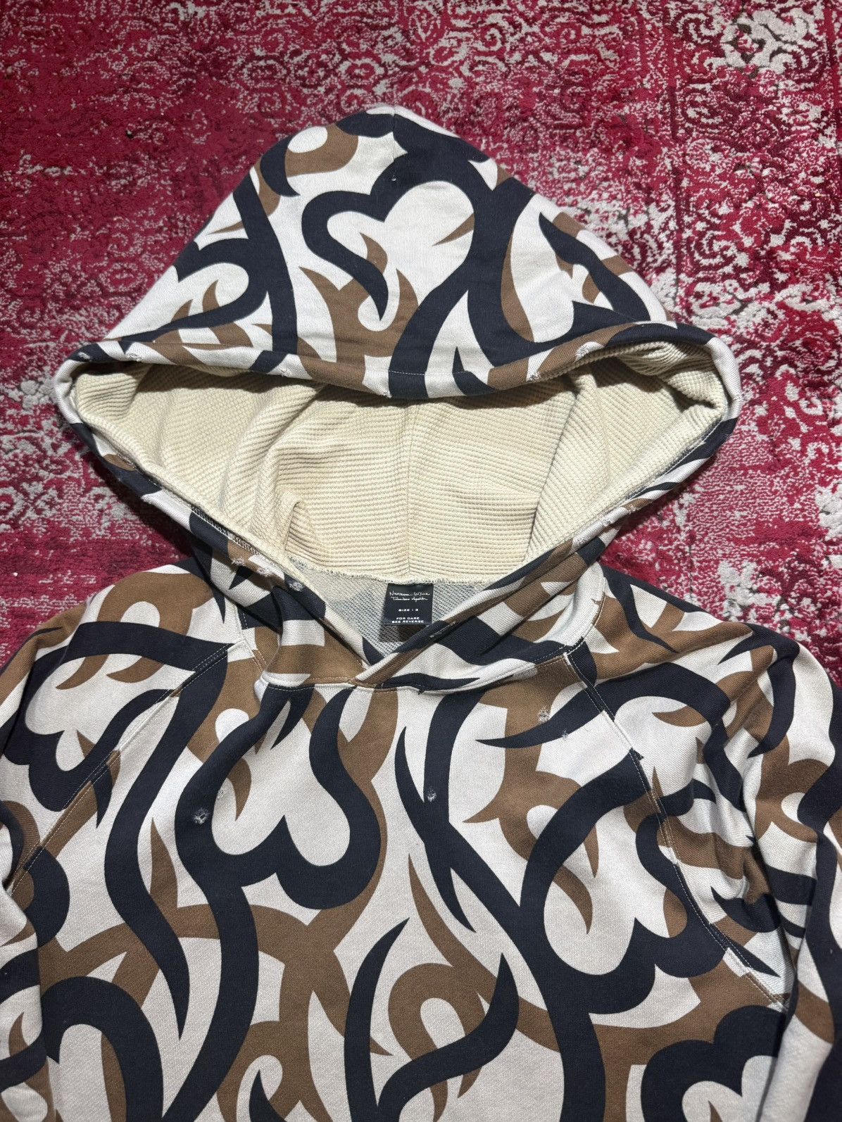 トップス 04aw Number (N)ine Heart Tribal Hoodie 1 NUMBER (N)INE AW2004 “GIVE PEACE A CHANCE” TRIBAL HEART ZIP