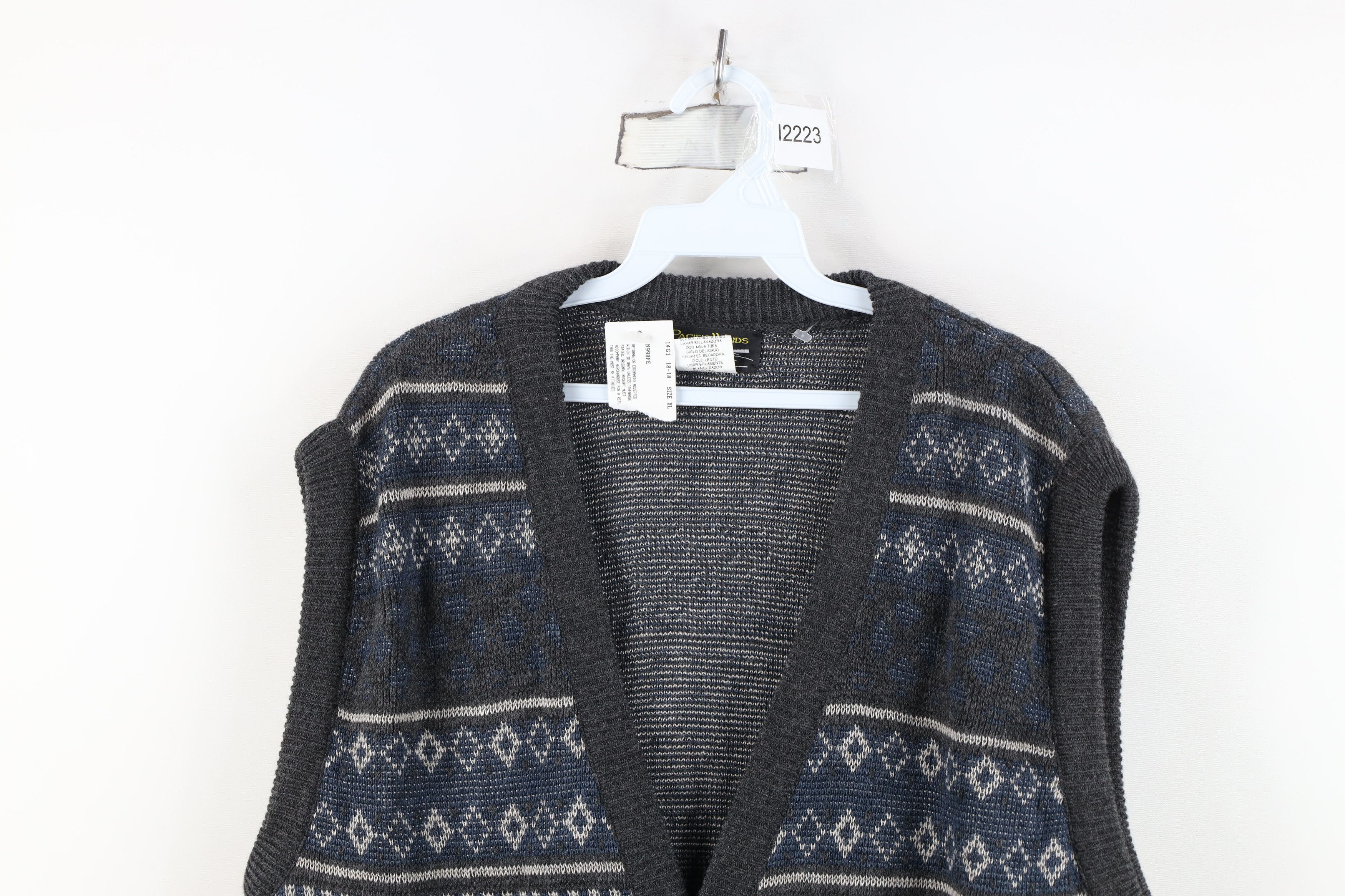Vintage Deadstock Vintage 90s Streetwear Isle Cardigan Sweater Vest Size US XL / EU 56 / 4 - 2 Thumbnail