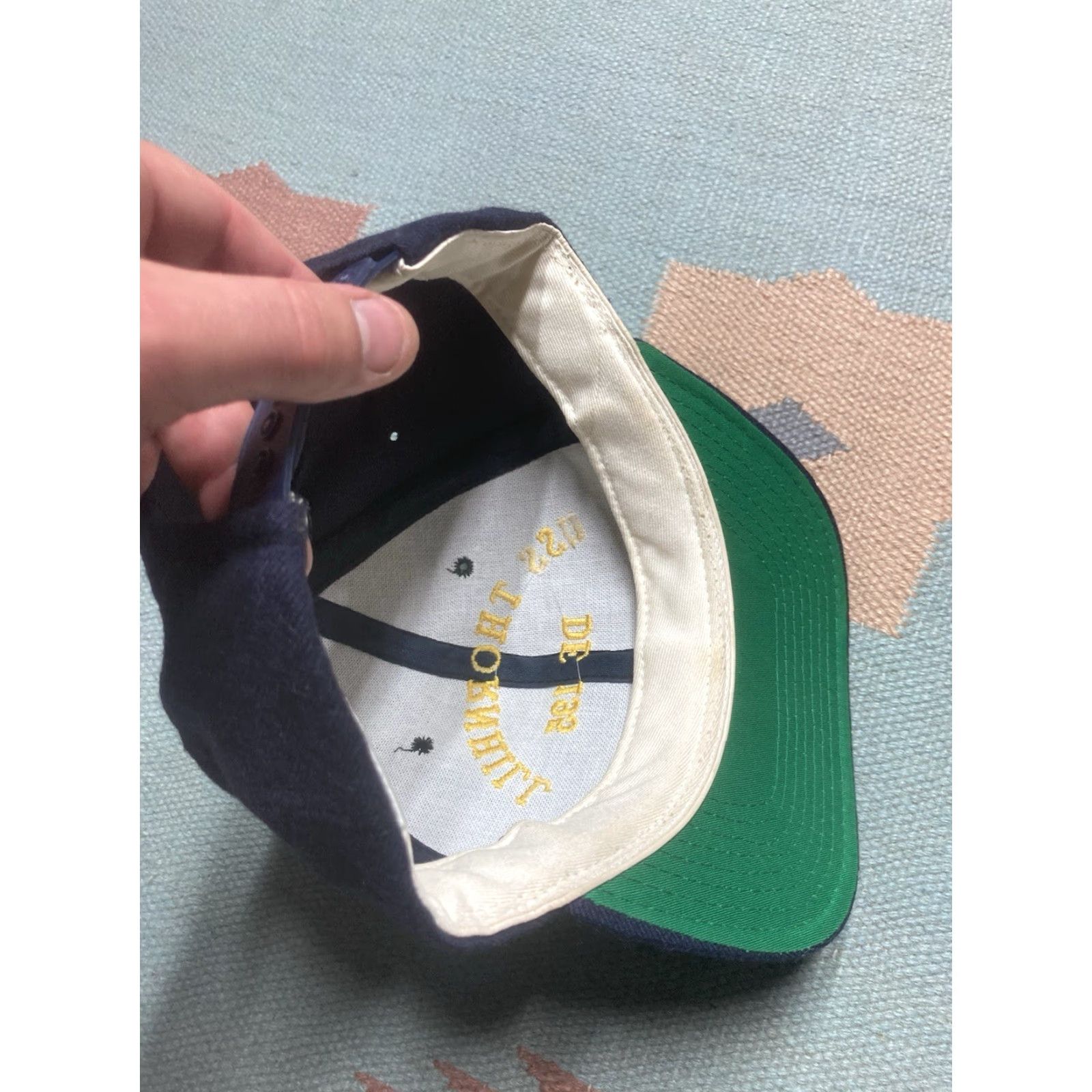 Vintage VINTAGE SnapBack Hat Wool Cap USS Thornhill DE 195 US Navy Military Men Adjustable Blue Wool Size ONE SIZE - 7 Thumbnail