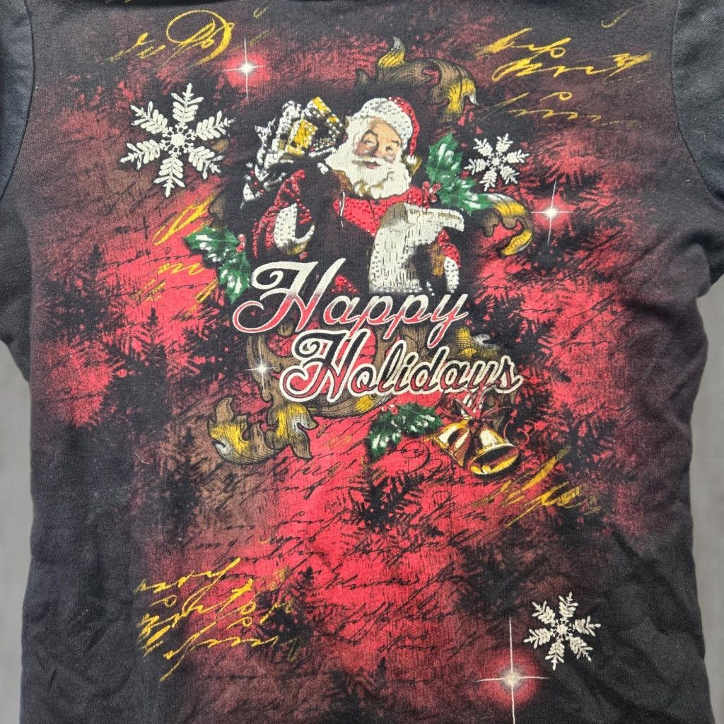 Vintage Blue Canyon Shirt Adult Women's XL Happy Holidays Christmas Santa Claus T-Shirt Size XL / US 12-14 / IT 48-50 - 1 Thumbnail