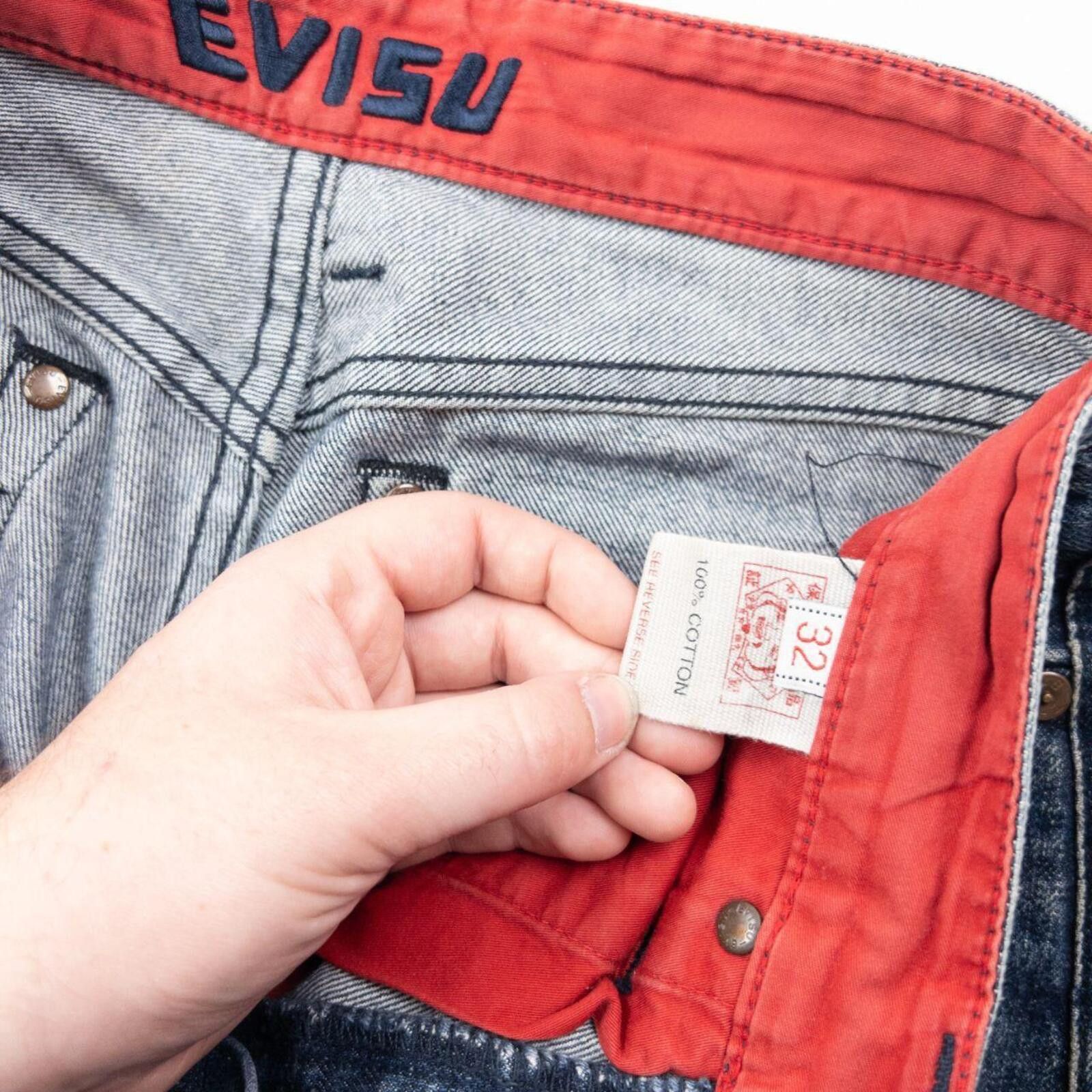 Evisu Vintage 2000s Evisu Embossed Double Gull Denim Jeans SizeW30 Size US 30 / EU 46 - 6 Thumbnail