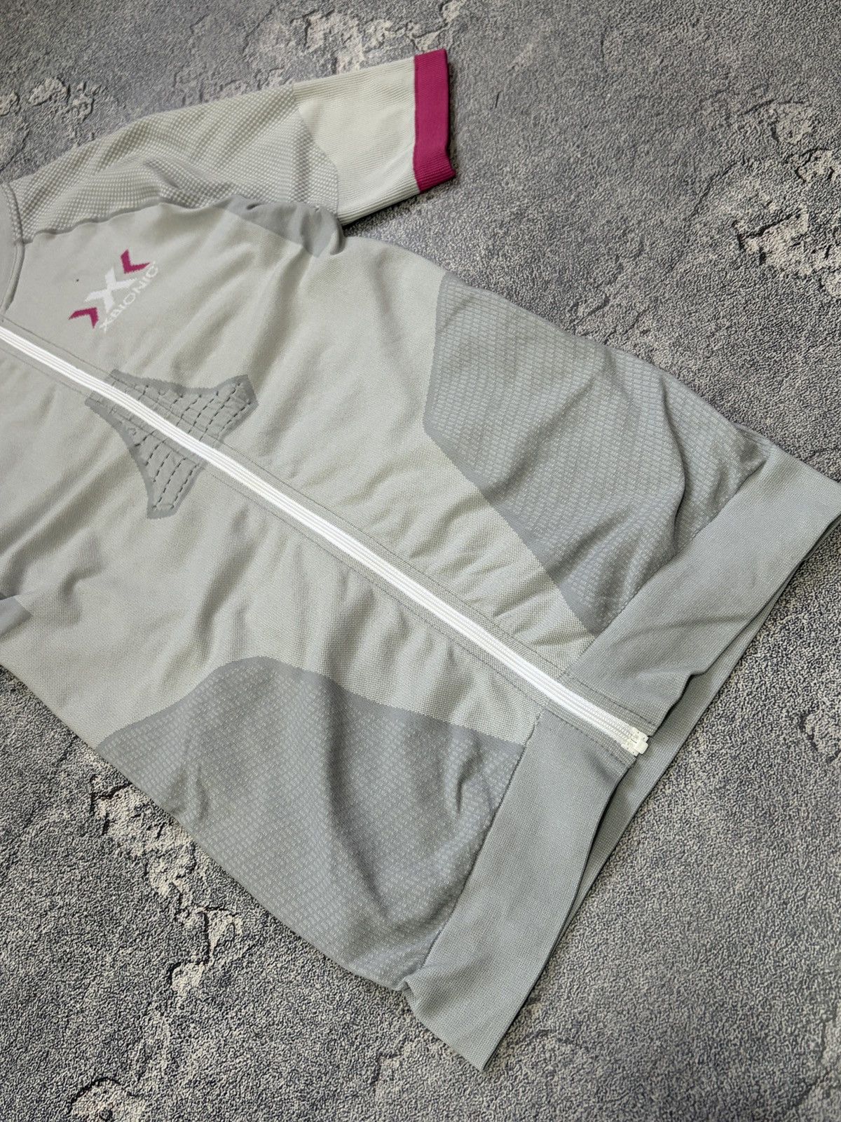 Vintage X-Bionic Lady Bike Race Short Sleeve Jersey Gray/Pink Size M Size M / US 6-8 / IT 42-44 - 14 Thumbnail