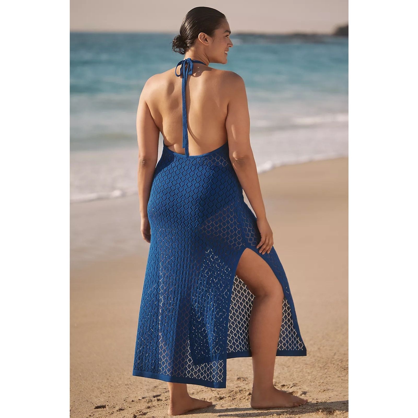 Anthropologie NWT Sunday in Brooklyn Halter Crochet Cover-Up Midi Dress 2X Size XXL / US 16-18 / IT 52-54 - 3 Thumbnail