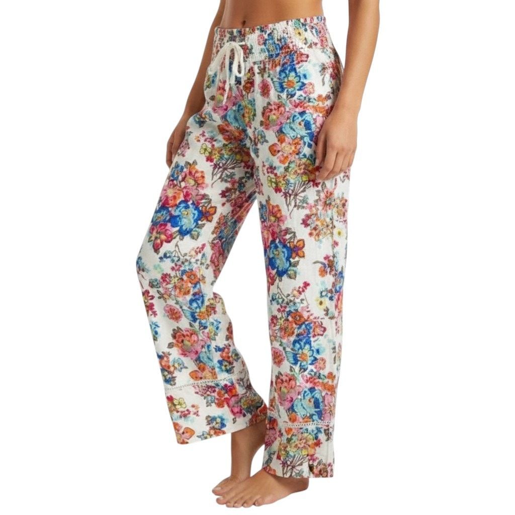 Vera Bradley Vera Bradley Wide Leg Floral Print Palazzo Pants, M Size 29" - 4 Thumbnail