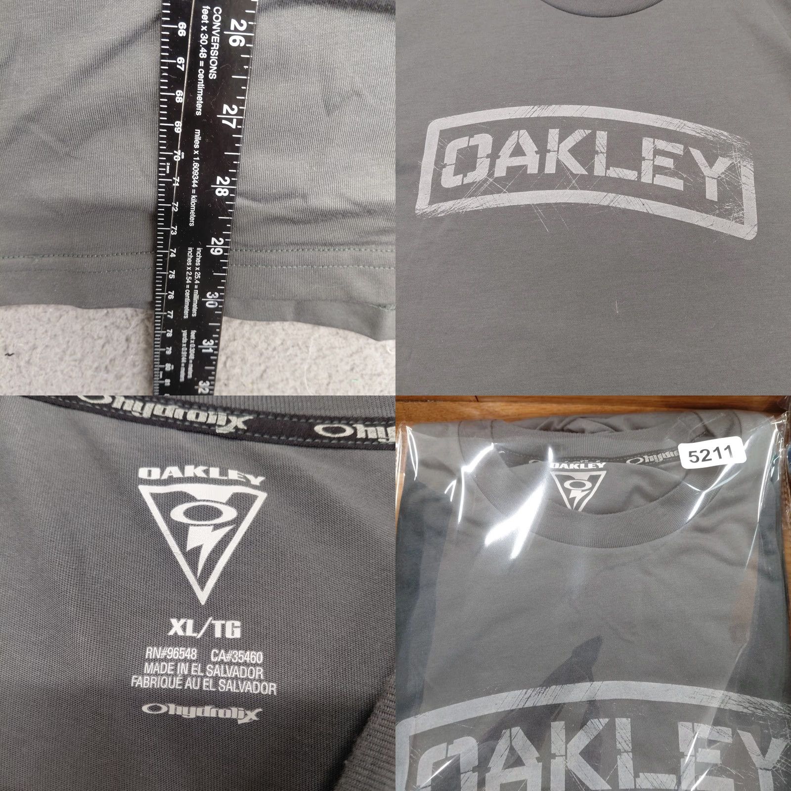 Oakley Oakley Shirt Men's XL Gray Logo Regular Fit Outdoor Streetwear Y2K Skater Size US XL / EU 56 / 4 - 8 Thumbnail