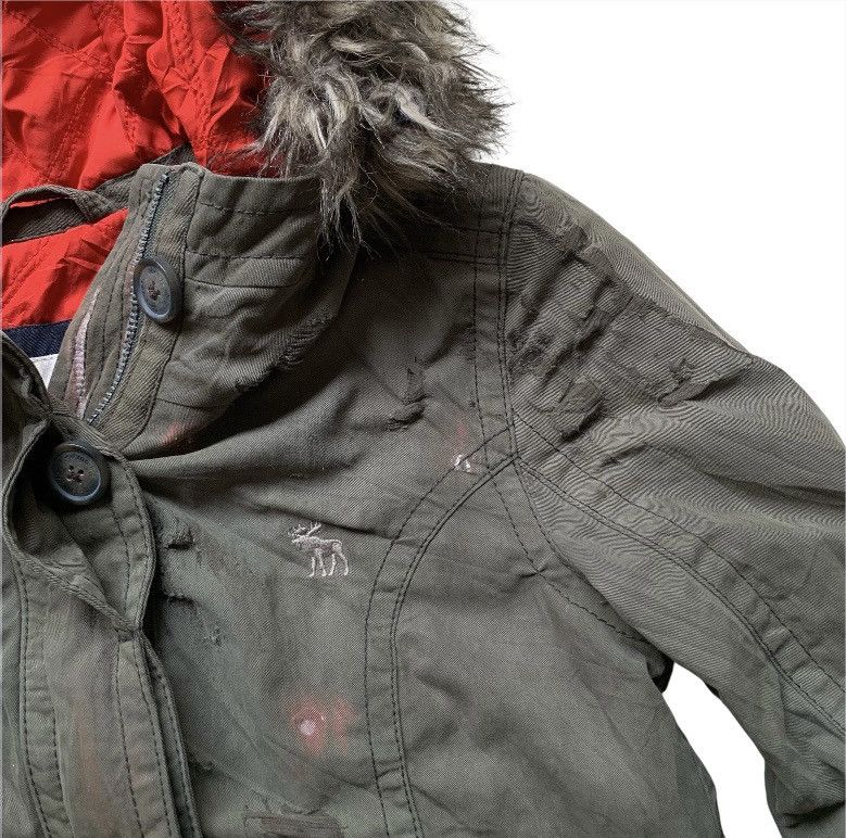 Abercrombie & Fitch 🔥 Thrashed 🔥 Abercrombie and fitch removeable fur jacket Size US S / EU 44-46 / 1 - 5 Thumbnail