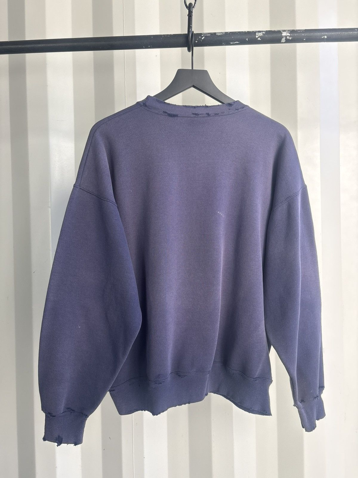 Vintage Thrashed Boxy Distressed Faded Sweater Grunge Band Size US XL / EU 56 / 4 - 4 Thumbnail