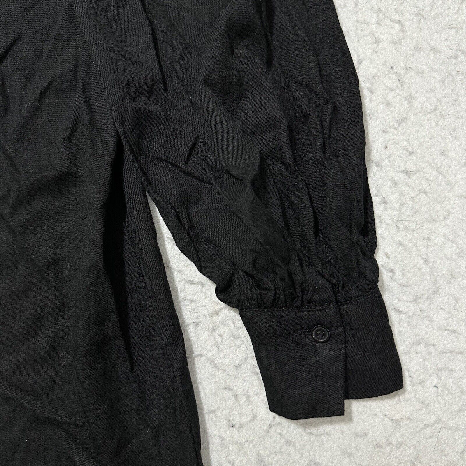 H&M H&M XS Black V-Neck Pullover Tunic Hem Shirt Dress Viscose Size XS / US 0-2 / IT 36-38 - 5 Thumbnail