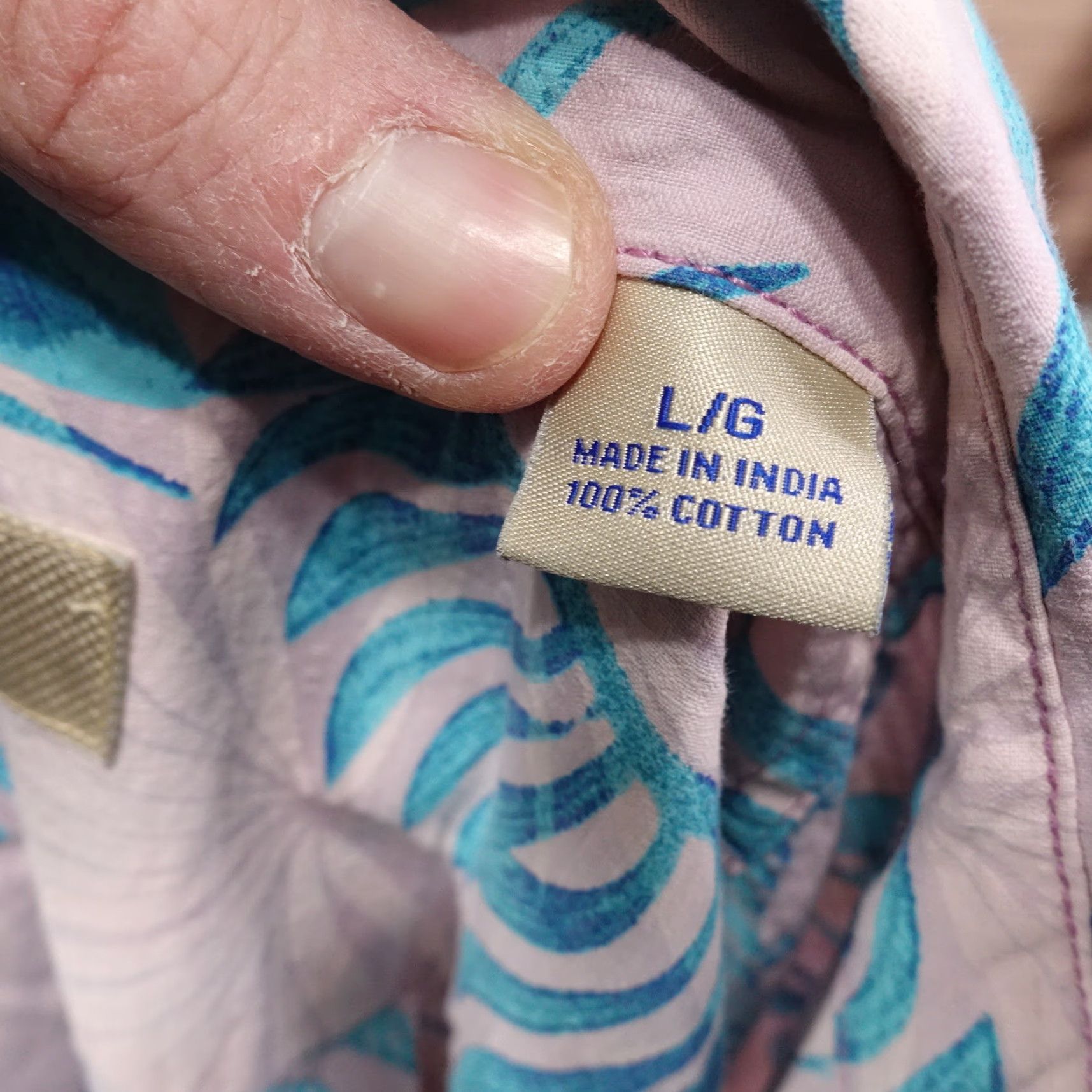 Tommy Bahama TOMMY BAHAMA Floral Button-Up Hawaiian Shirt, Pink Teal, 100% Cotton, Long Sleeve, Adult Large, Mens Size US L / EU 52-54 / 3 - 7 Thumbnail