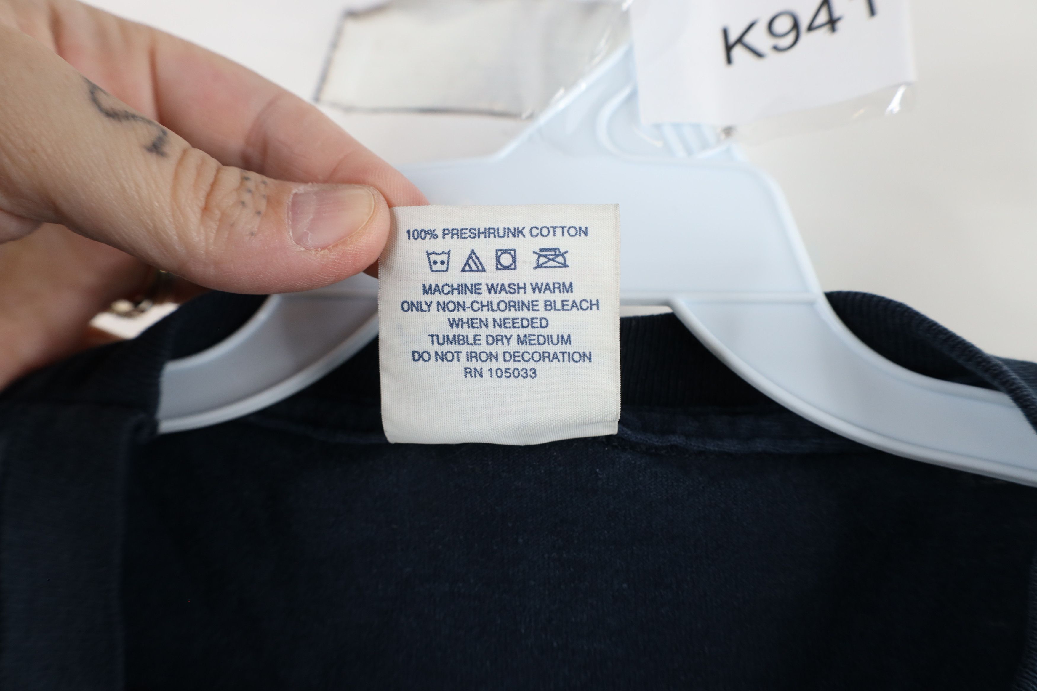Vintage Vintage 90s Streetwear Blank Pocket T-Shirt Blue USA Cotton Size US L / EU 52-54 / 3 - 10 Thumbnail