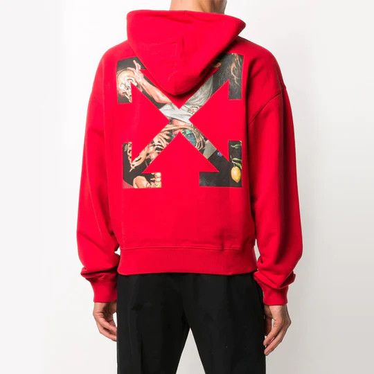 Off-White Red Pascal Skeleton Arrows Oversized Hoodie Size US M / EU 48-50 / 2 - 2 Thumbnail