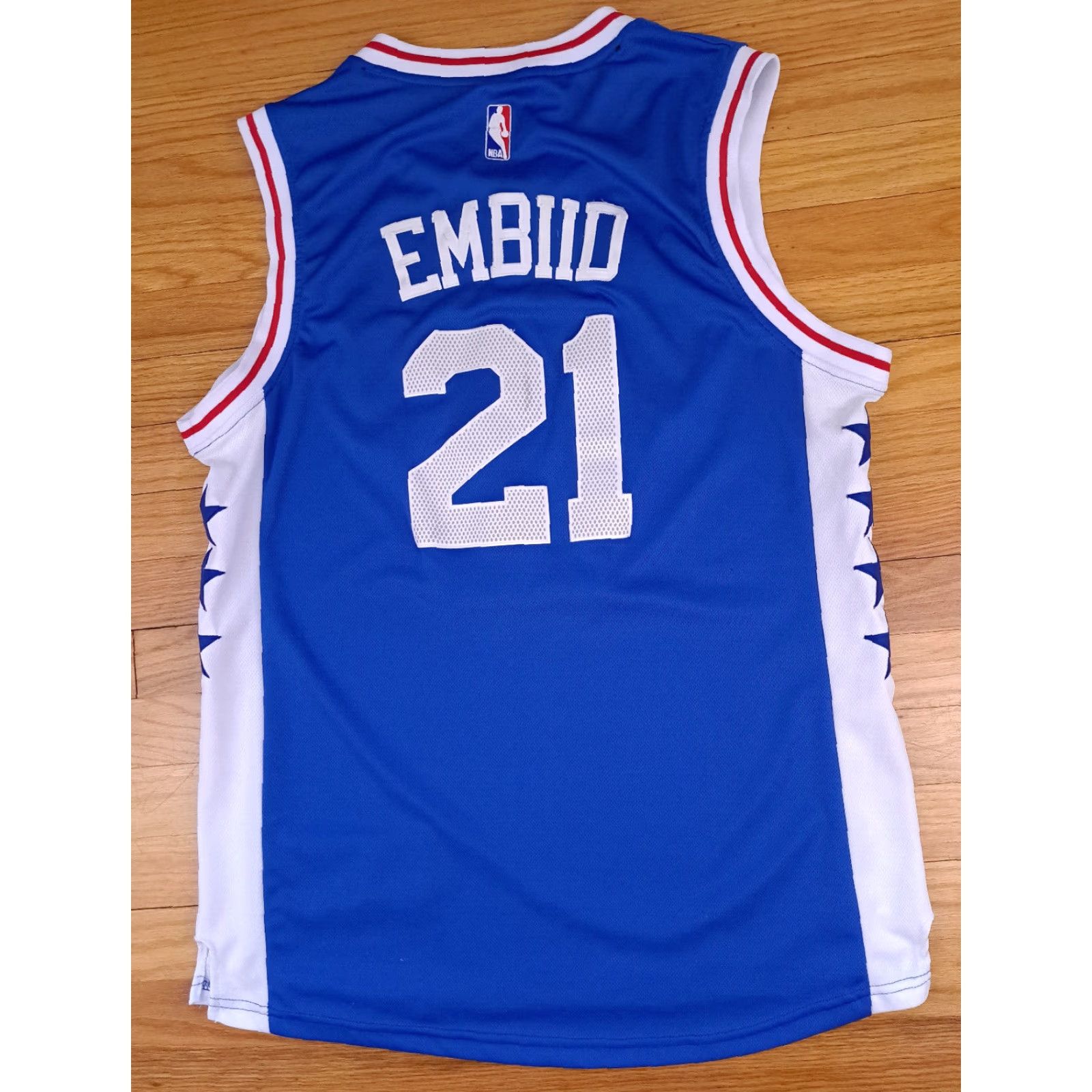Adidas adidas Philadelphia 76ers Joel Embiid Swingman Stitched Jersey XL Men Blue Pullover Sweatshirt Size US XL / EU 56 / 4 - 5 Thumbnail