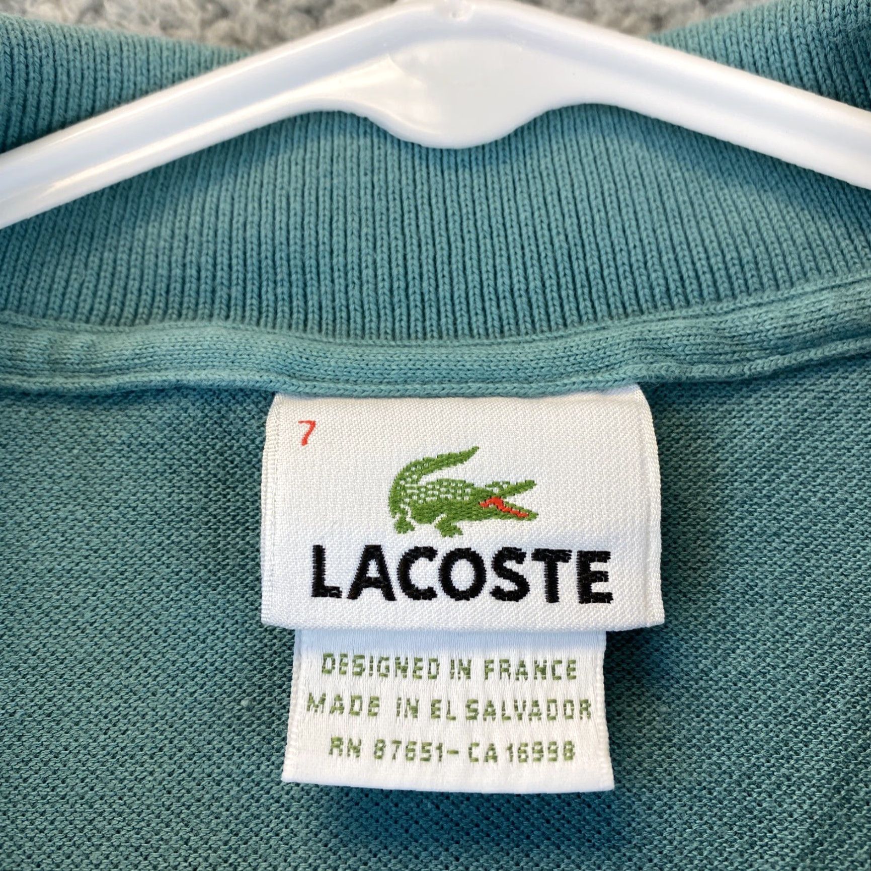 Lacoste LACOSTE Men's Classic Polo Shirt Green 2XL Short Sleeve Cotton Blend Size US XXL / EU 58 / 5 - 3 Thumbnail