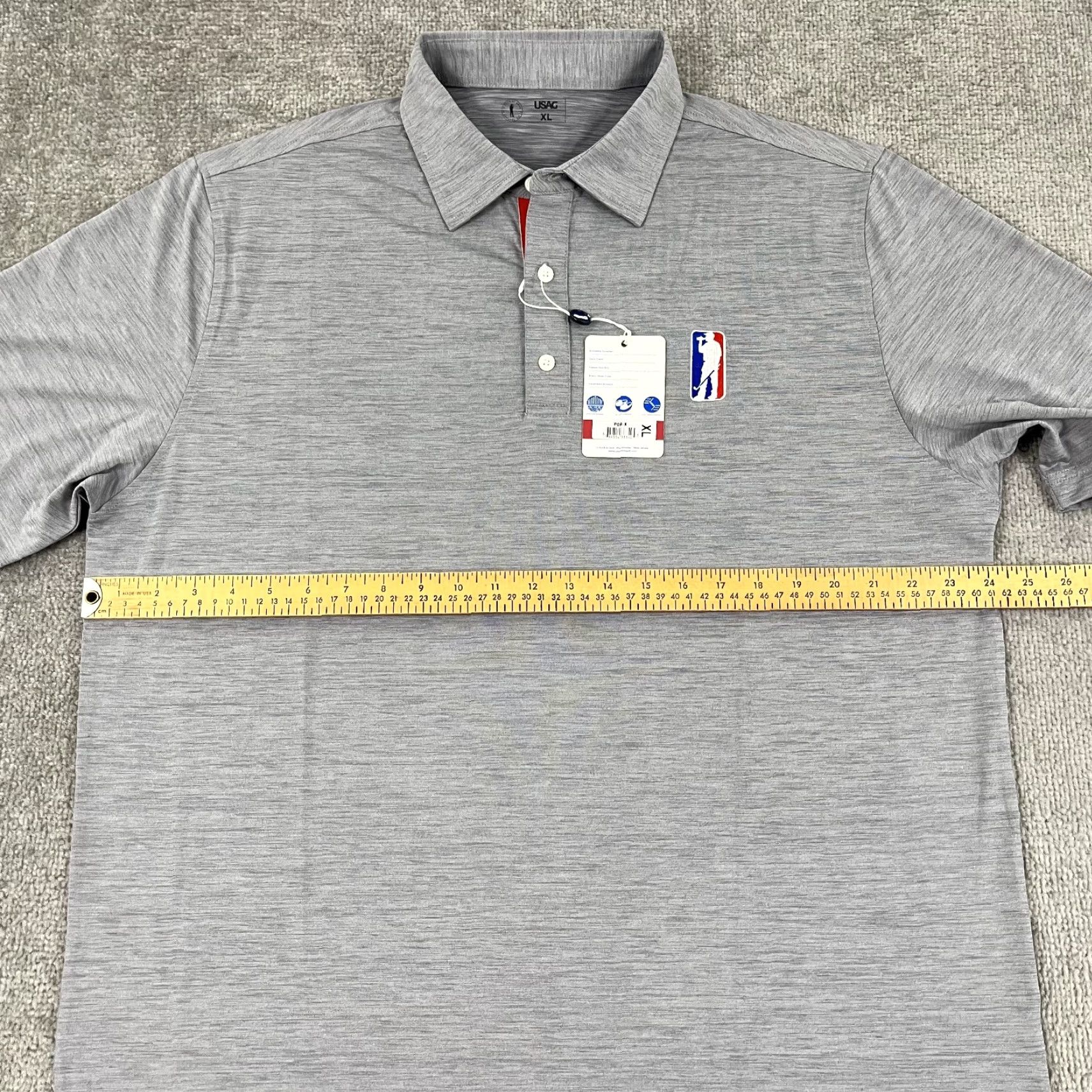 Vintage U Suck At Golf Polo Shirt Mens XL Gray Performance Stretch Preppy Funny NEW Size US XL / EU 56 / 4 - 5 Thumbnail