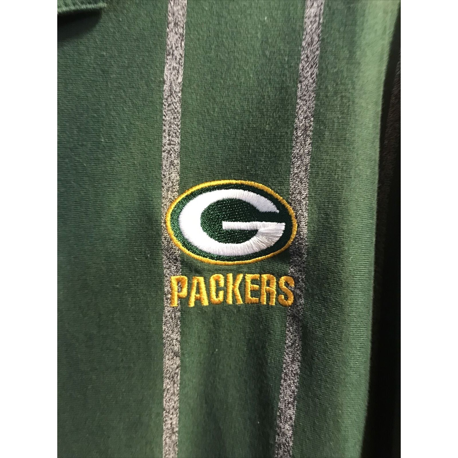 Lee Lee Sport Vintage Men’s L Green Bay Striped Cotton Poly Polo Size US L / EU 52-54 / 3 - 6 Thumbnail