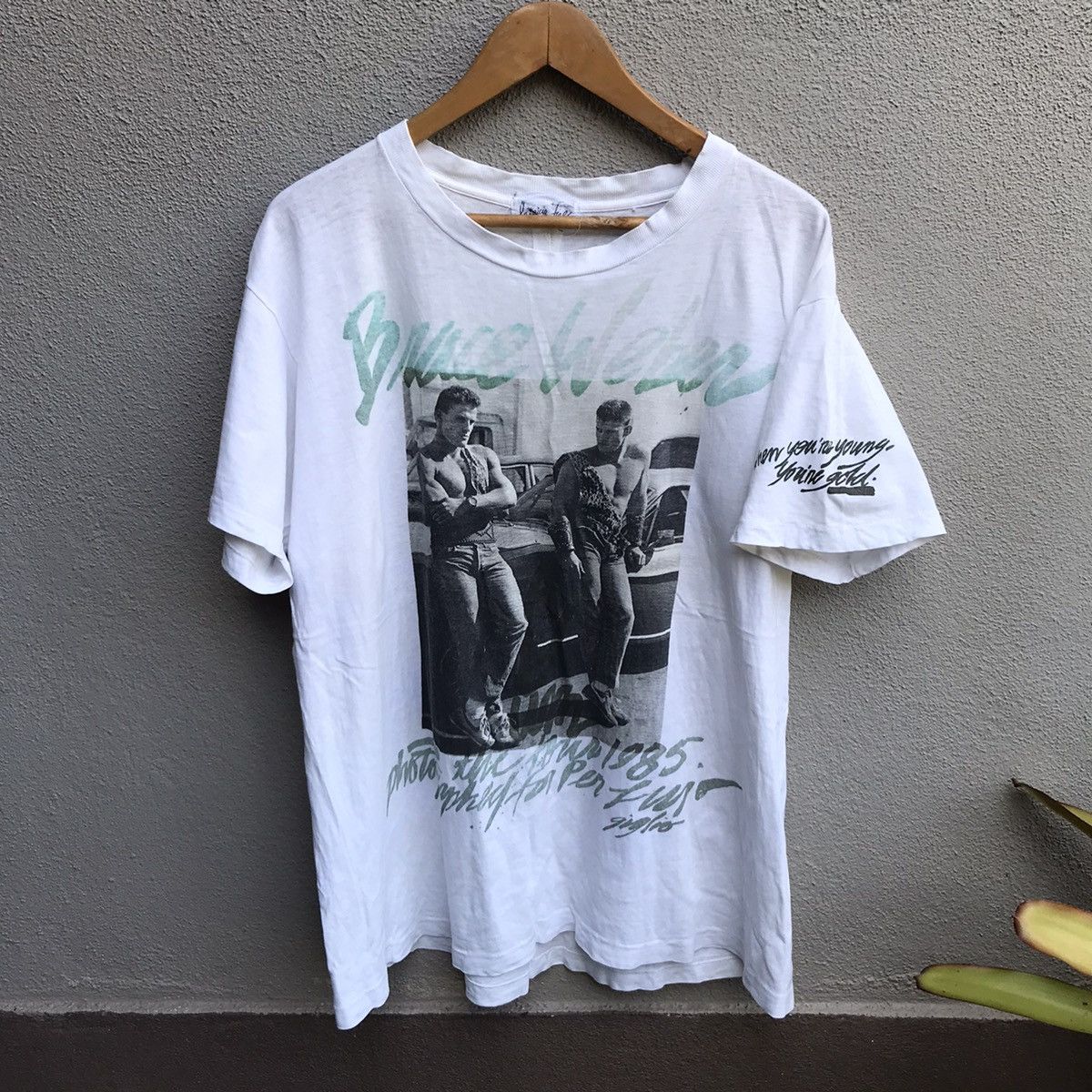 Vintage Vintage 80s BRUCE WEBER photo tee per lui album tour Size US XL / EU 56 / 4 - 1 Thumbnail