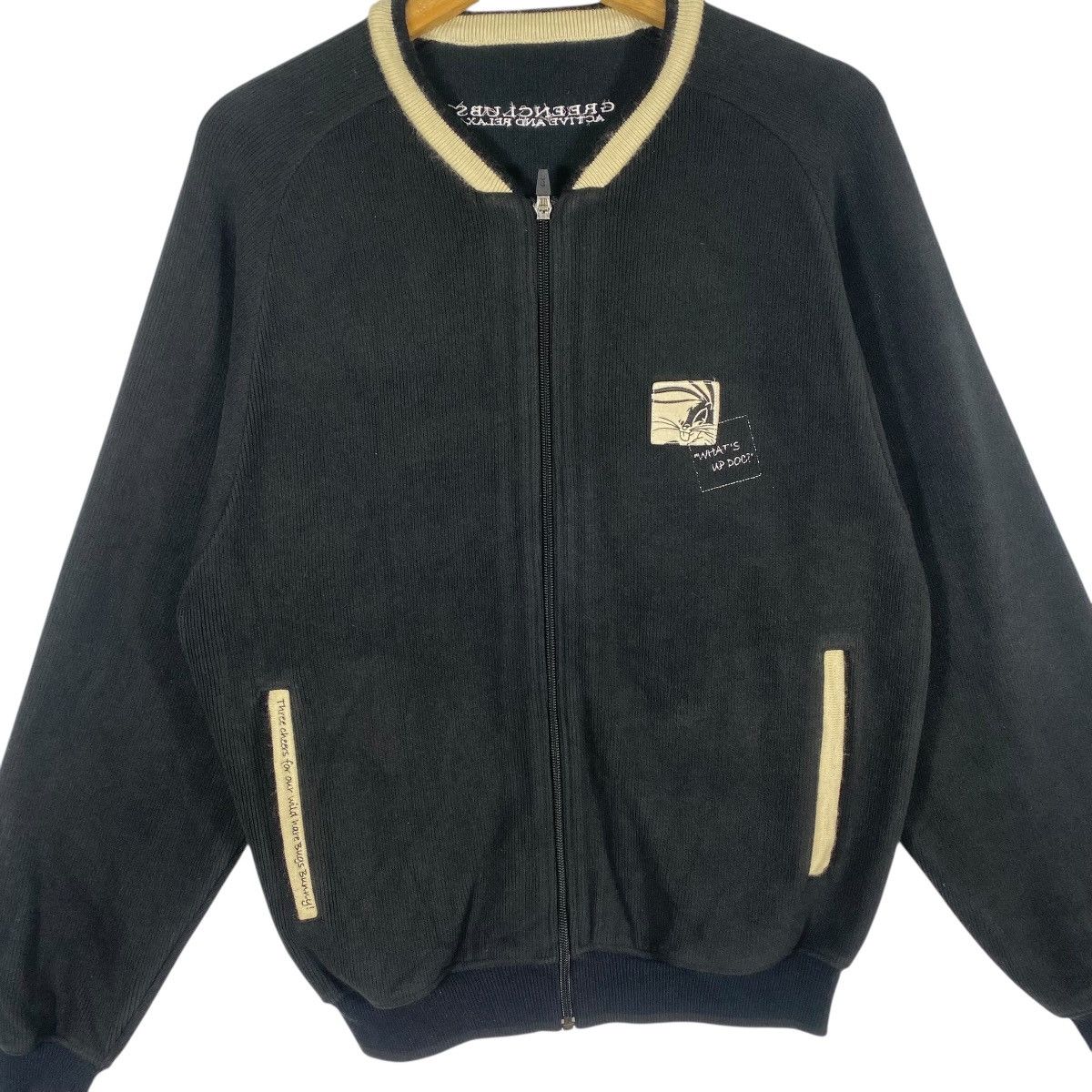 Warner Bros Vintage Greenclubs Warner Bros Zipper Jacket Size 3 (Fit M) Size US M / EU 48-50 / 2 - 4 Thumbnail