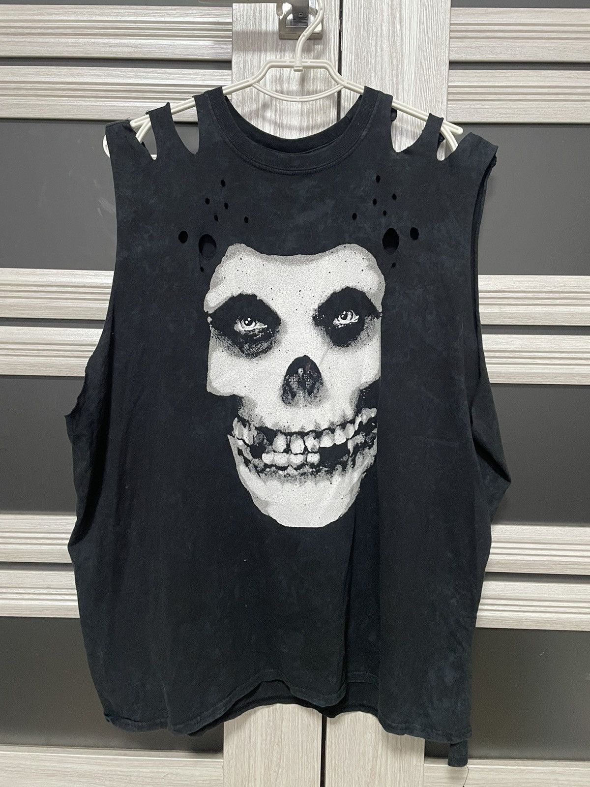Band Tees × Misfits × Vintage Custom Misfits Tank Top Big Face Y2K Band Size US XL / EU 56 / 4 - 1 Thumbnail