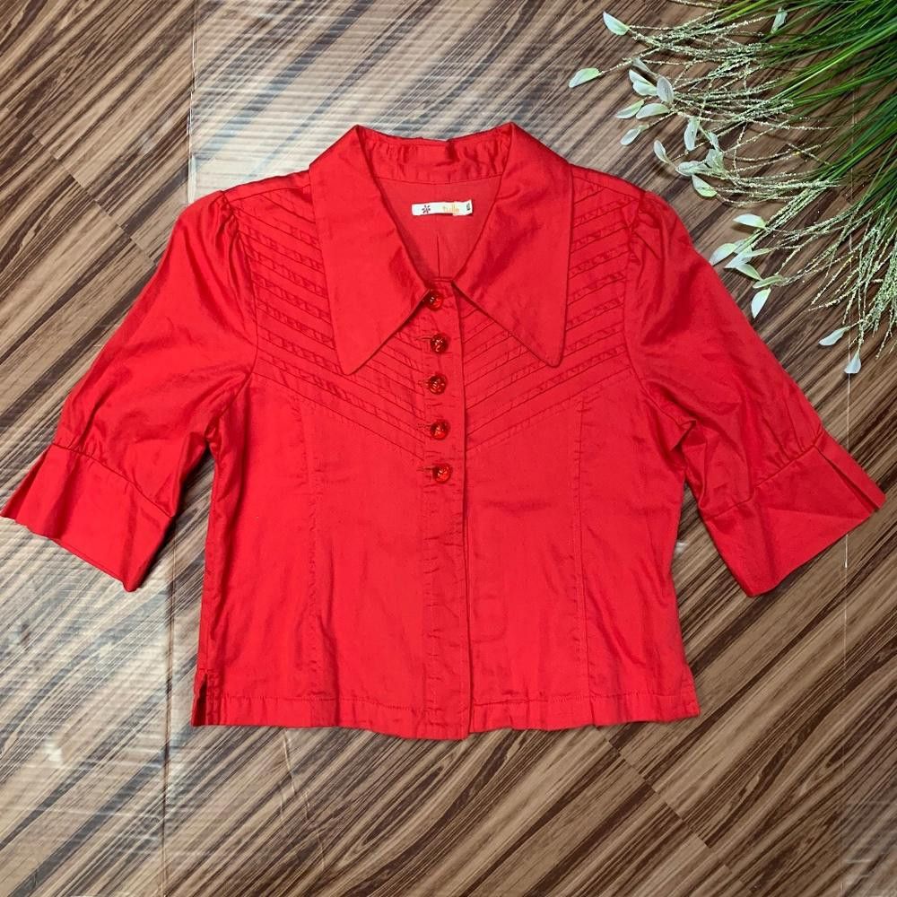 Tultex Tulle Vintage Style Boho Gumball Button Top, XL Size XL / US 12-14 / IT 48-50 - 2 Thumbnail