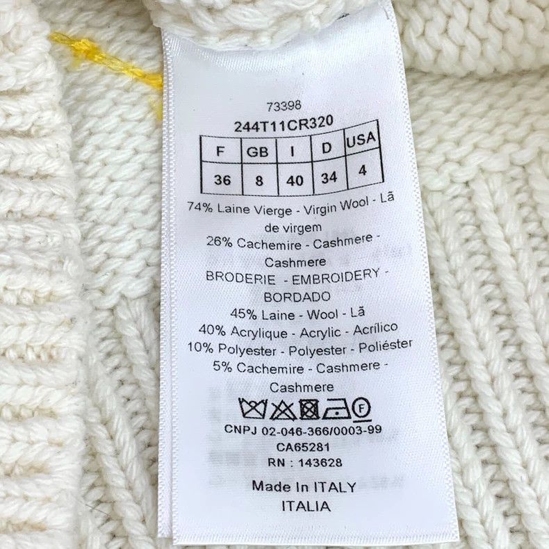 Dior Dior 22 Tanabata Series Beige Crab Inlaid Wool Round Neck Size XS / US 0-2 / IT 36-38 - 7 Thumbnail