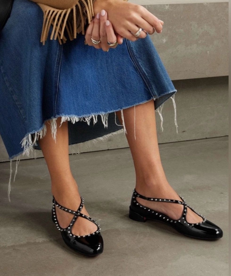 Christian Louboutin Christian Louboutin spike patent leather ballet flat size 40 Size US 10 / IT 40 - 2 Thumbnail