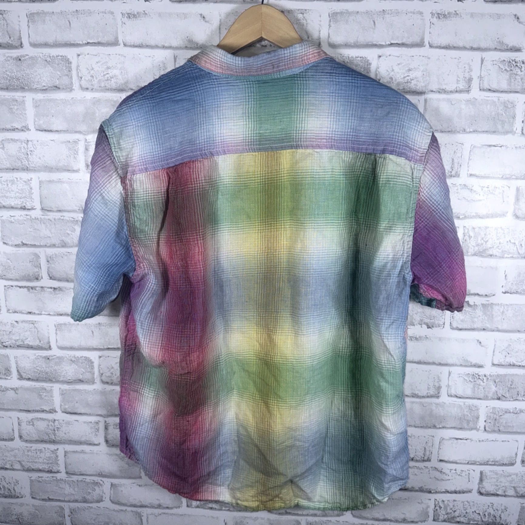Tommy Bahama Tommy Bahama Shirt Mens Size L Linen Multicolor Plaid Button-Up Short Sleeve Size US L / EU 52-54 / 3 - 4 Thumbnail