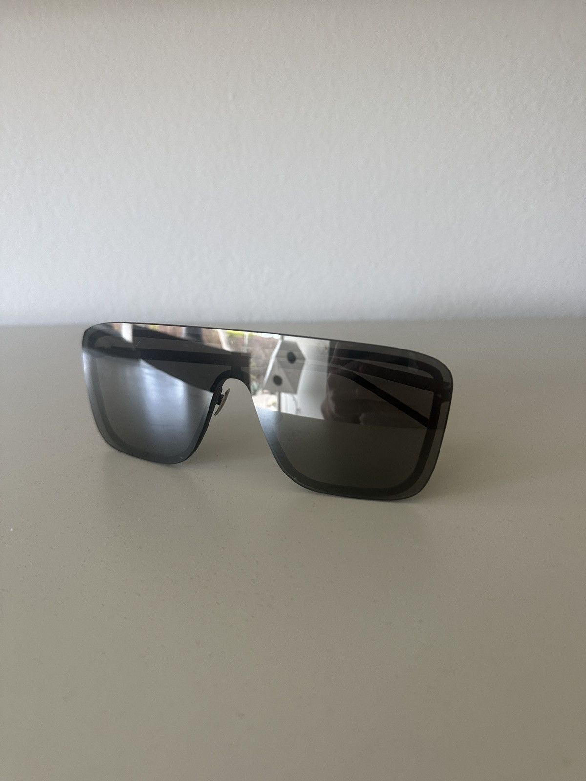 Saint Laurent Paris Saint Laurent metal MASK sunglasses Size ONE SIZE - 4 Thumbnail