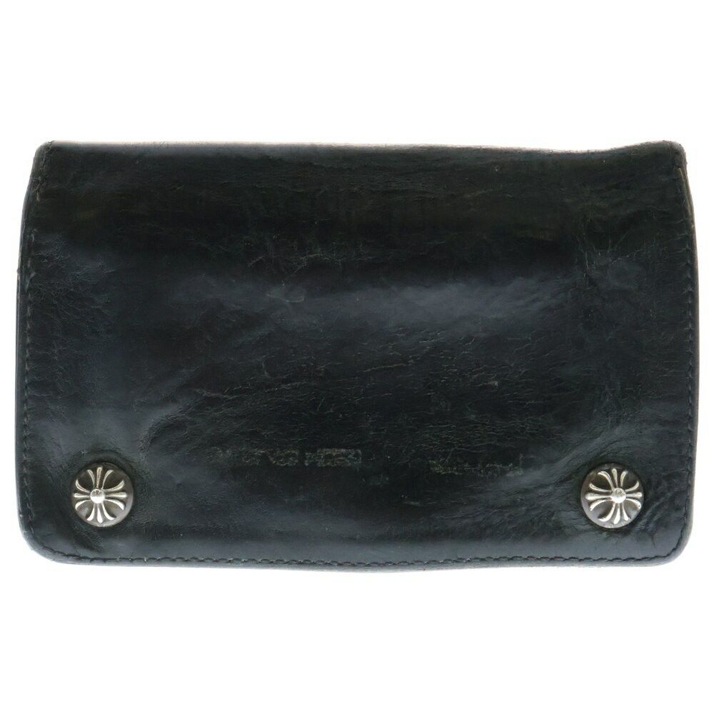 小物 Chrome Hearts 1 Zip Wallet Cross Ball Chrome Hearts 1zip 1-zip Cross Ball Button Leather Wallet