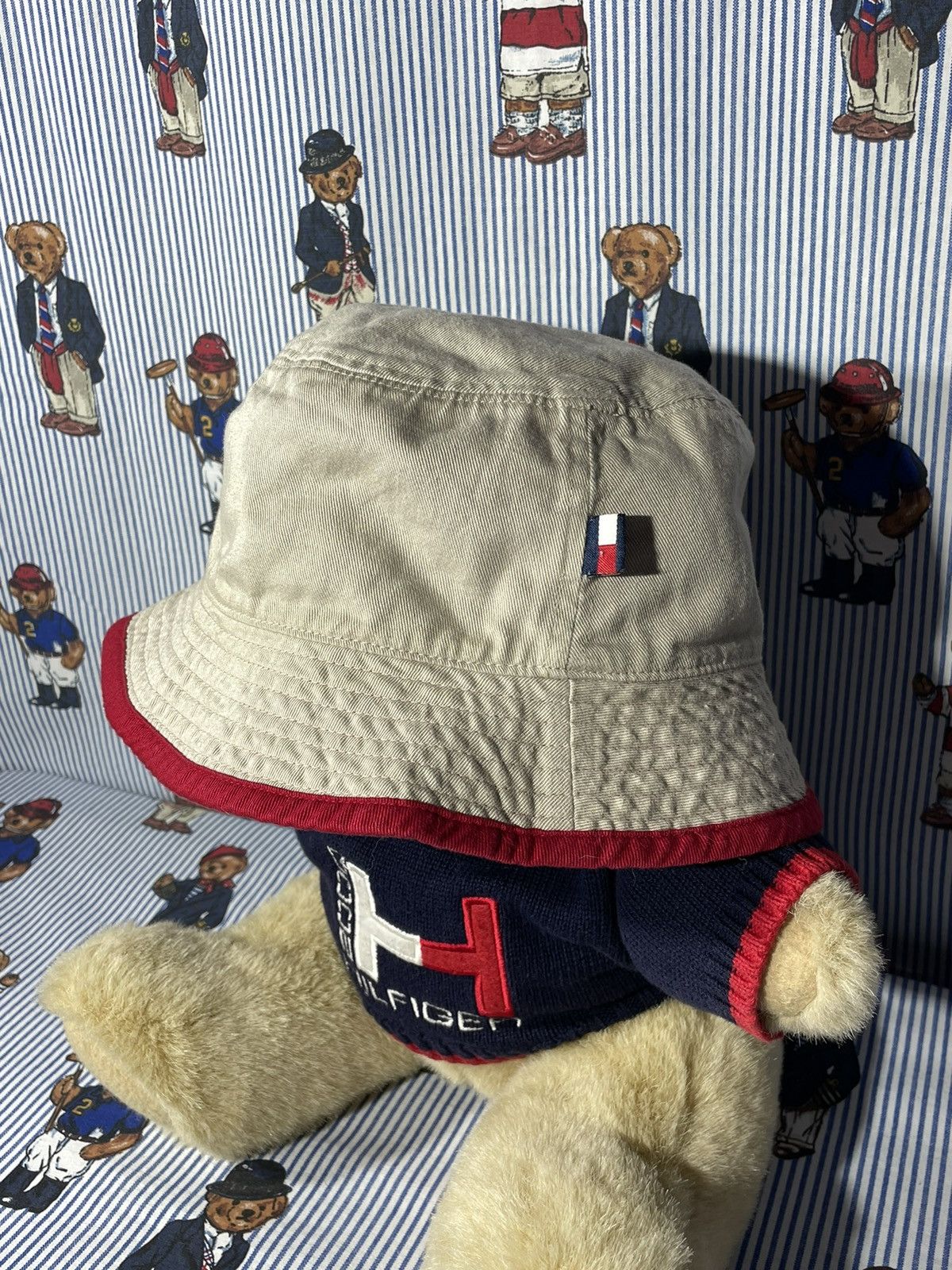 Tommy Hilfiger × Vintage Bucket Tommy Hilfiger Reversible OG Vintage 90’s Size ONE SIZE - 9 Thumbnail