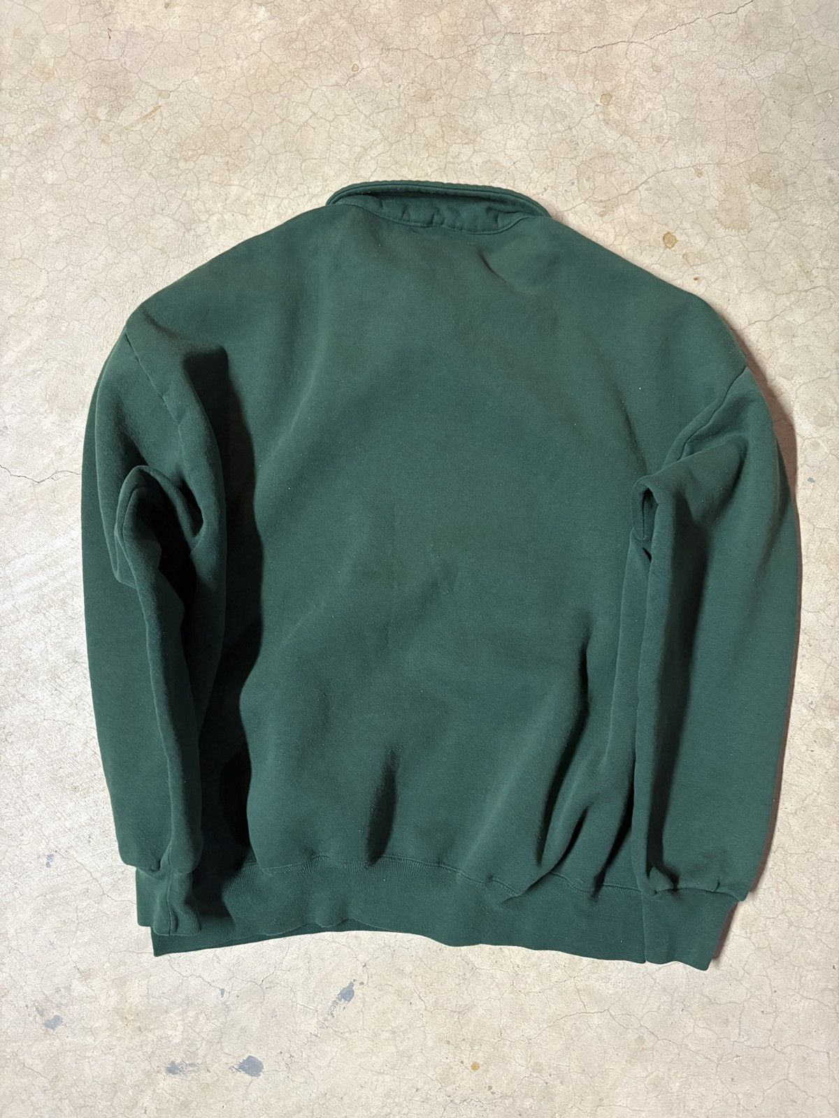 Jerzees Vintage 90s Jerzees Super Sweats Quarter Zip Sweater Green Size US XXL / EU 58 / 5 - 3 Thumbnail