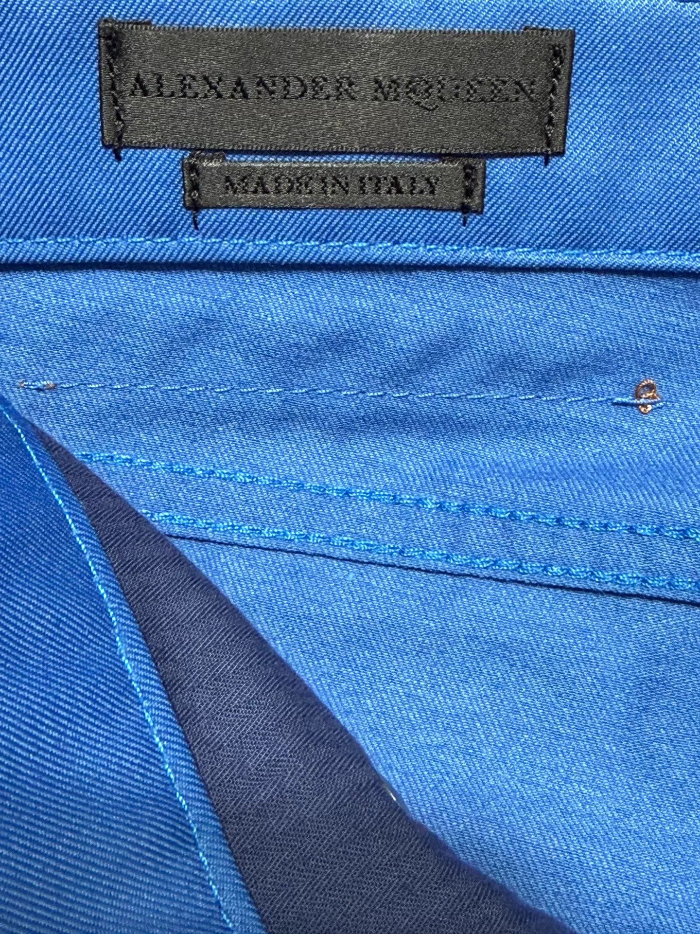 Alexander McQueen Alexander McQueen Cobalt Blue Slim Jeans 48 Size US 32 / EU 48 - 7 Thumbnail