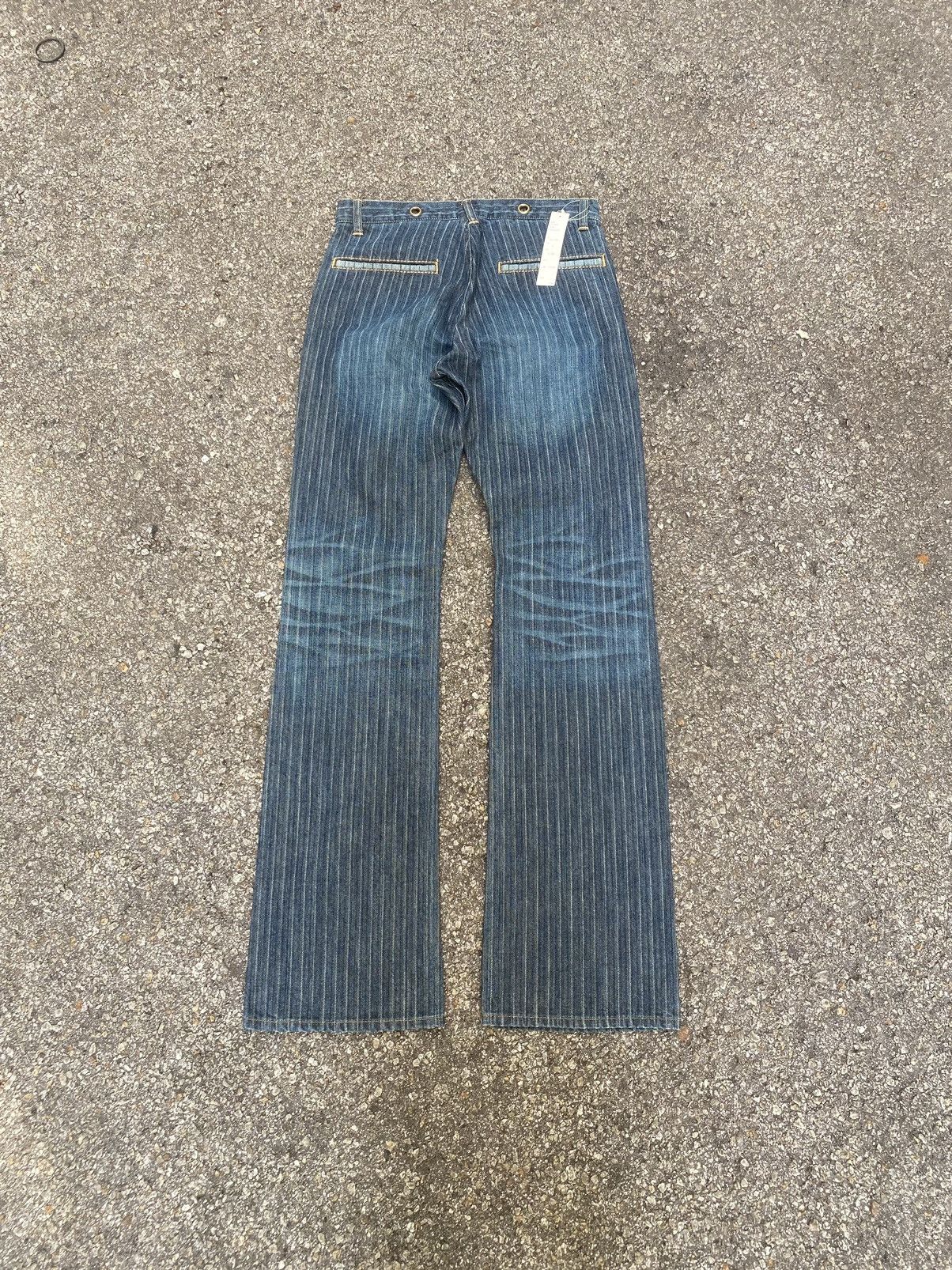 Hysteric Glamour NWT Flared Jeans Semantic Design Hickory Striped Denim Pants Size US 28 / EU 44 - 10 Thumbnail