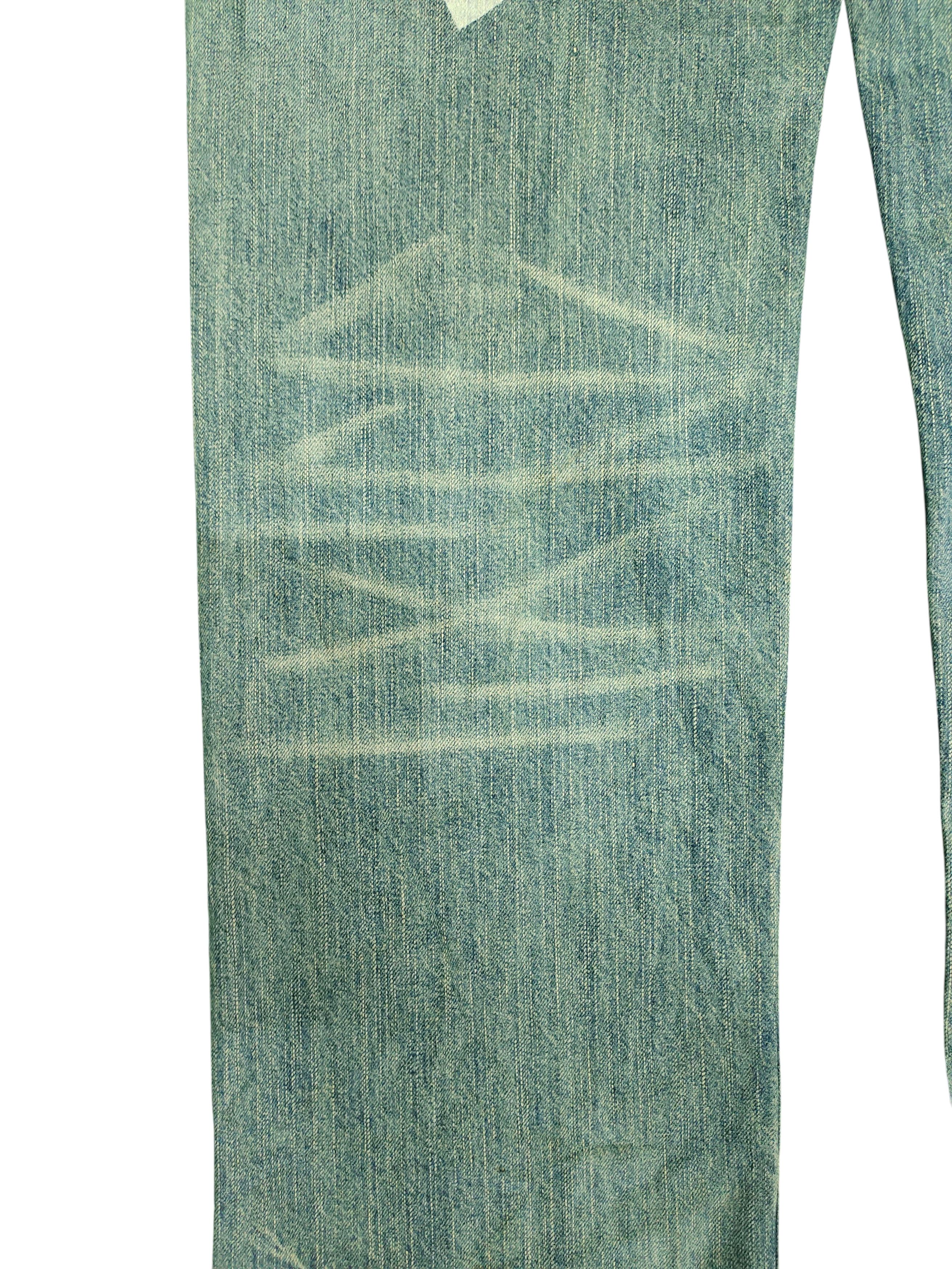 Kapital Real B Voice Japan '34 Real' Clawmark Faded Denim Jeans Size US 32 / EU 48 - 4 Thumbnail