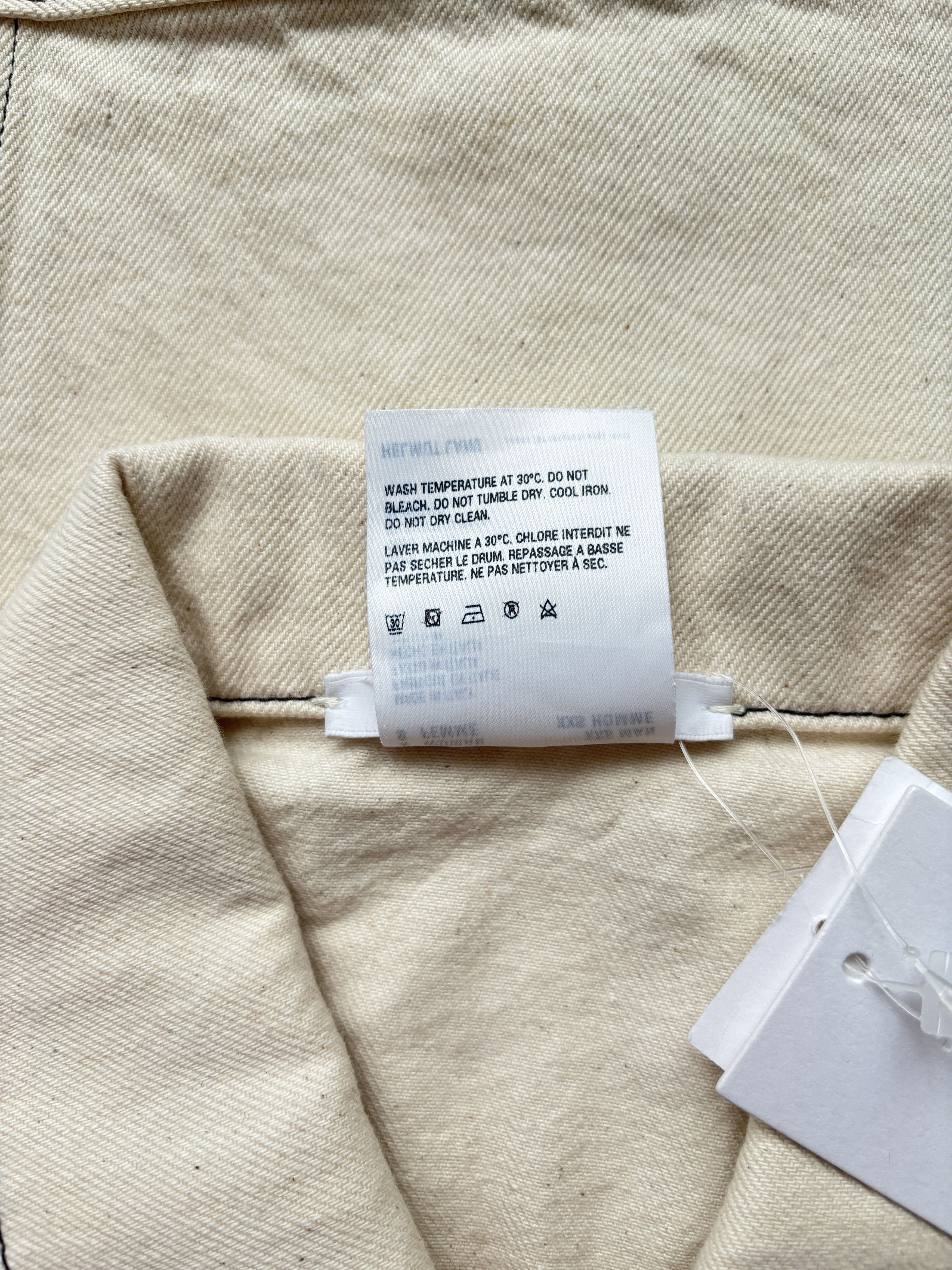 Helmut Lang ⚡️QUICK SALE⚡️Helmut Lang White Cream Denim Jacket Size S / US 4 / IT 40 - 4 Thumbnail