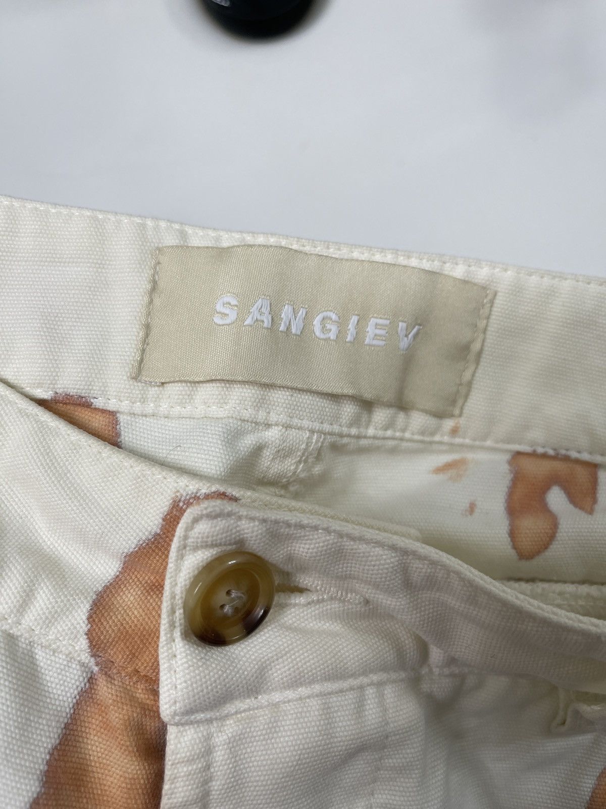 Sangiev Sangiev Hand Dyed Cargo Linen Trousers Size US 30 / EU 46 - 3 Thumbnail