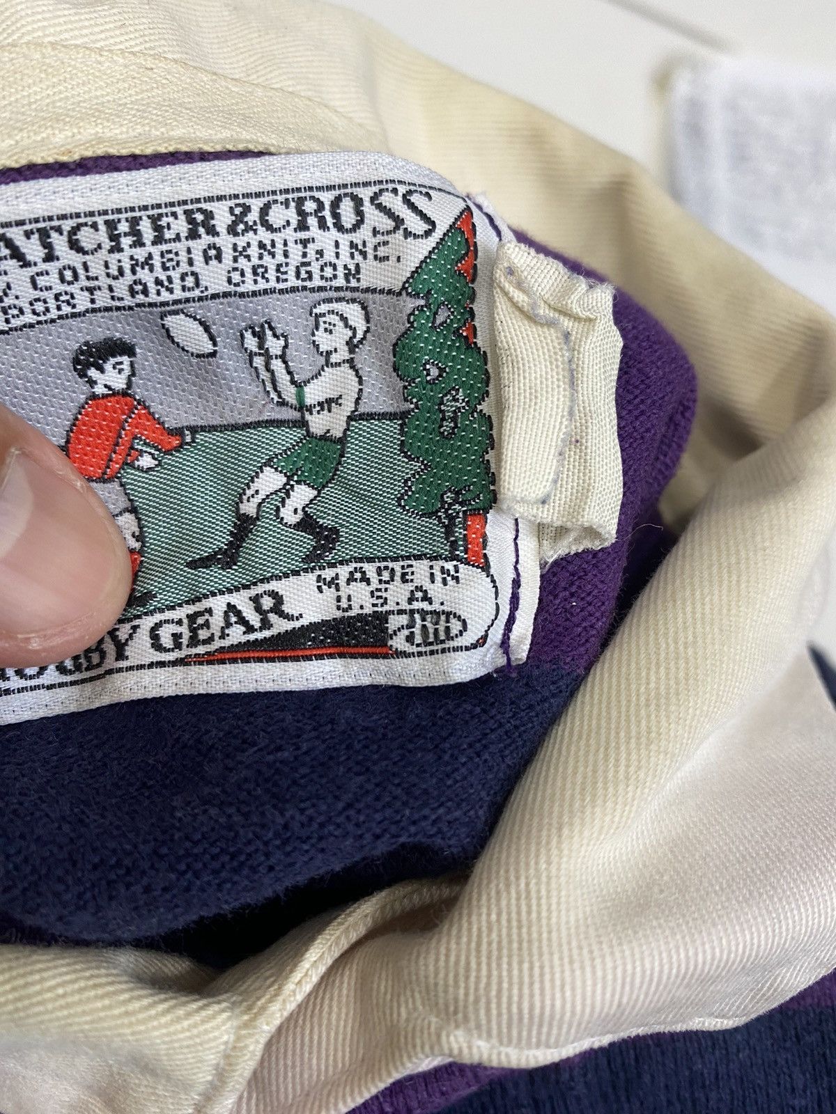 Vintage VINTAGE THATCHER & CROSS RUGBY TSHIRT Size US L / EU 52-54 / 3 - 7 Thumbnail