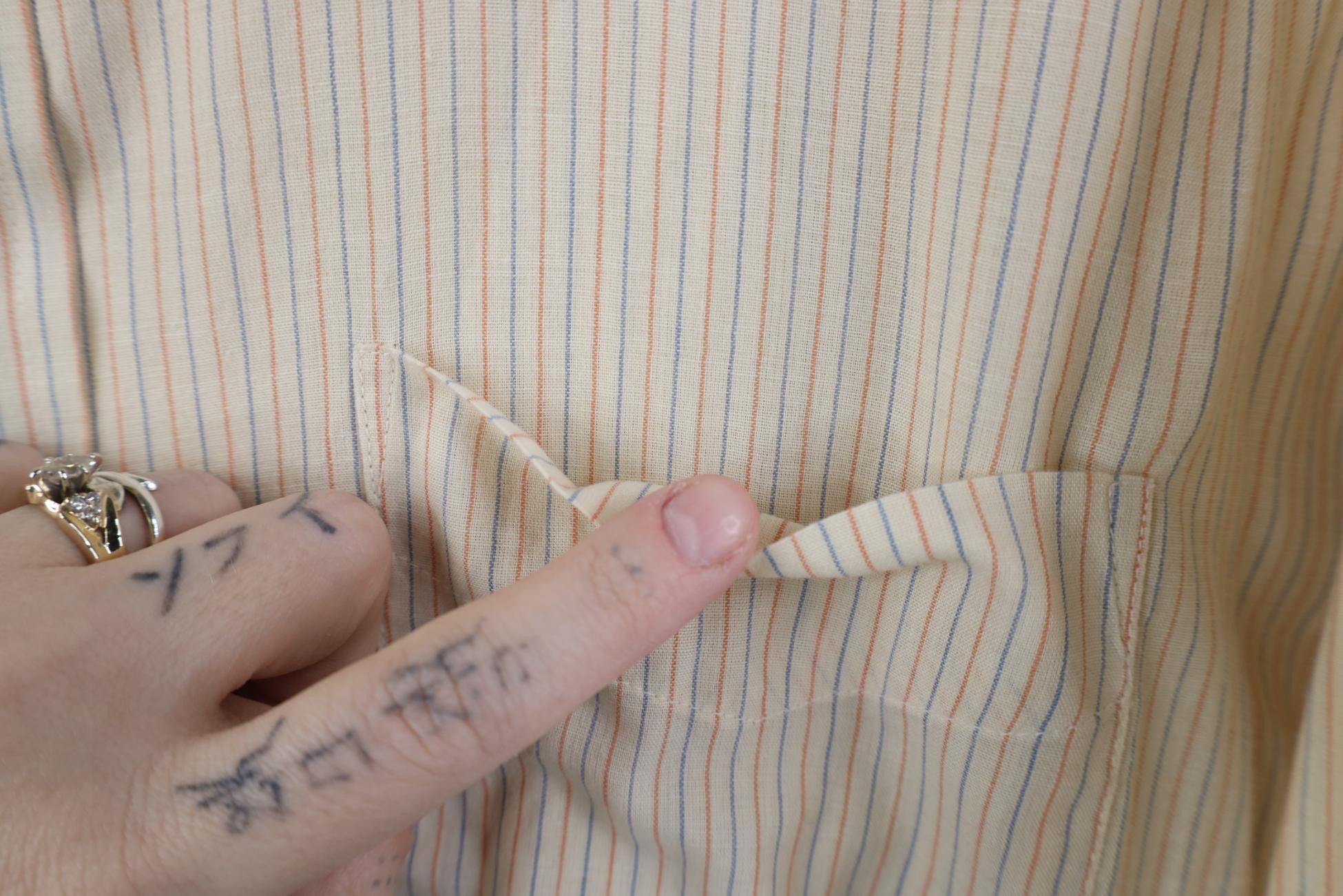 Vintage Vintage 70s Streetwear Dagger Collar Striped Button Shirt Size US M / EU 48-50 / 2 - 6 Thumbnail