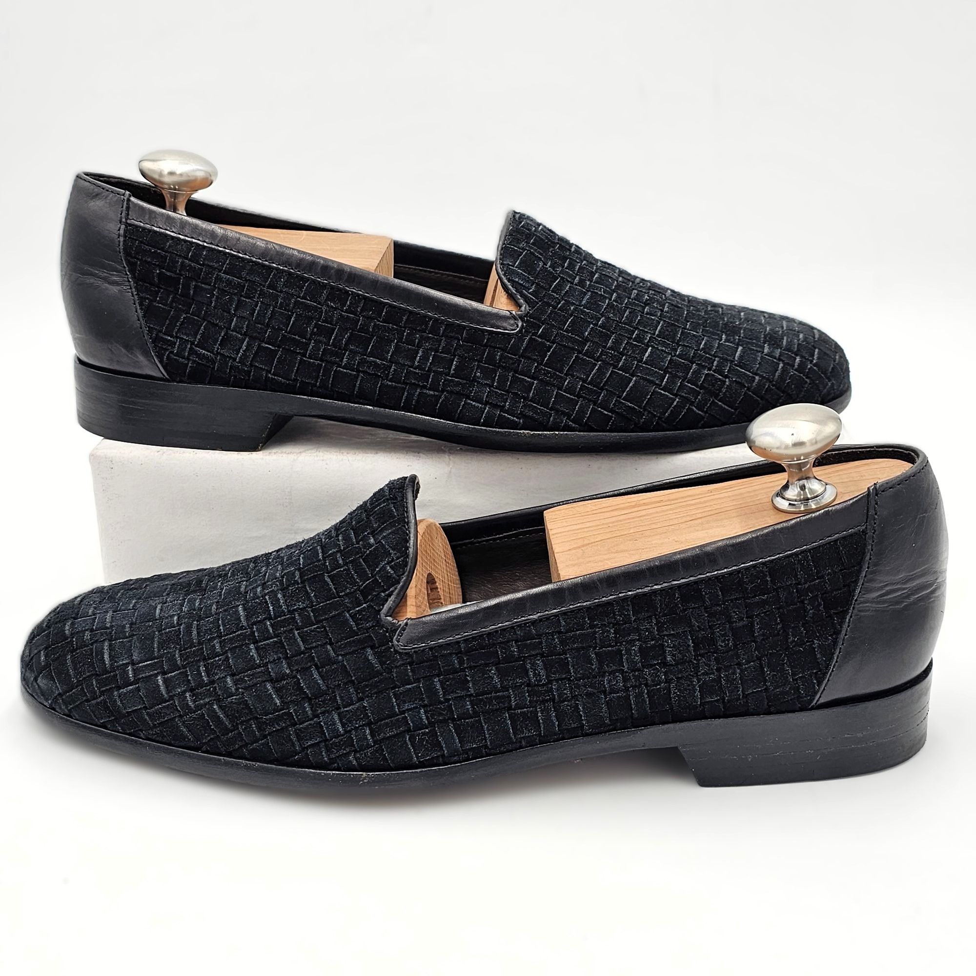 Bragano × Cole Haan Vintage Bragano Italy Woven Black Suede Dress Shoes Mens 7.5 Size US 7.5 / EU 40-41 - 5 Thumbnail
