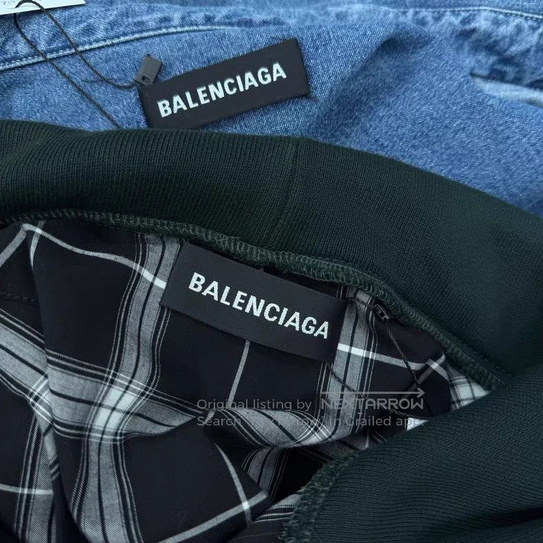 Balenciaga Balenciaga size 41 Two-Piece Checkered Denim Shirt Jacket Size US M / EU 48-50 / 2 - 6 Thumbnail