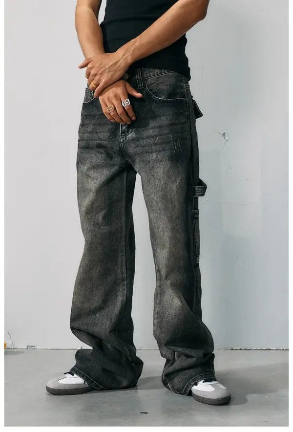 Jean VIBE washed faded damaged hiphop baggy jeans Size US 36 / EU 52 - 3 Thumbnail