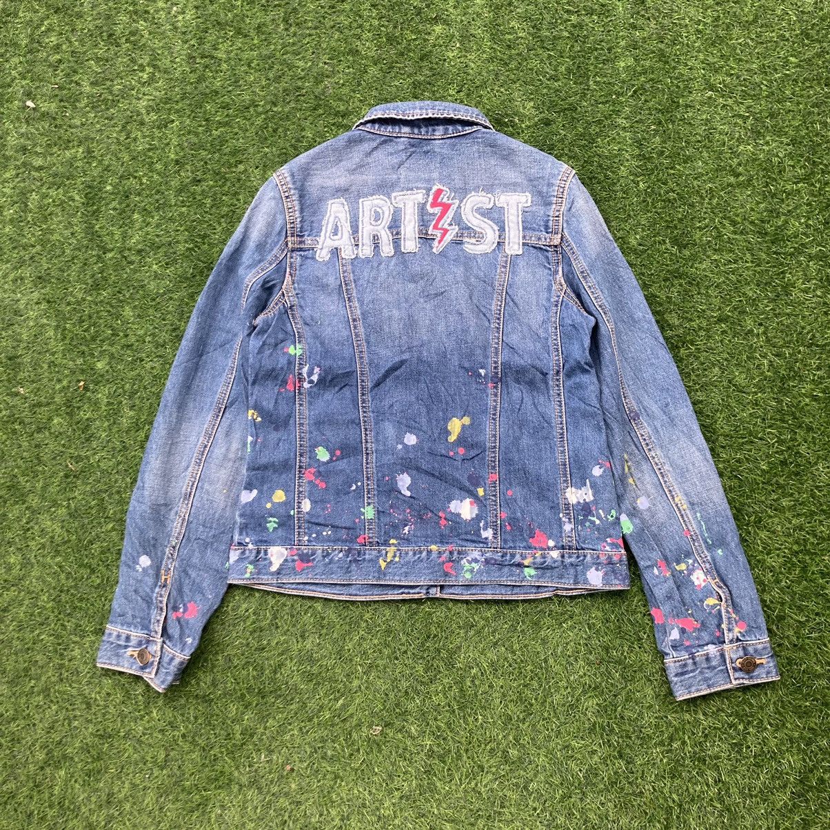 GAP DENIM PAINTER TRUCKER JACKET (KIDS)