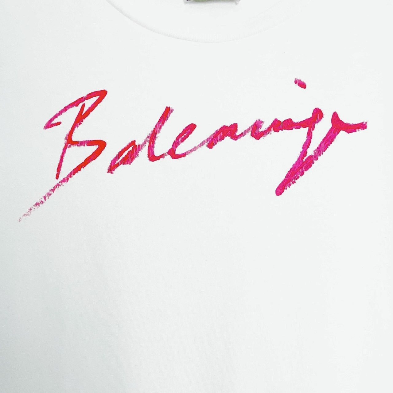Balenciaga Balenciaga White Script Logo Short Sleeve T-shirt K26WX Size XS / US 0-2 / IT 36-38 - 6 Thumbnail