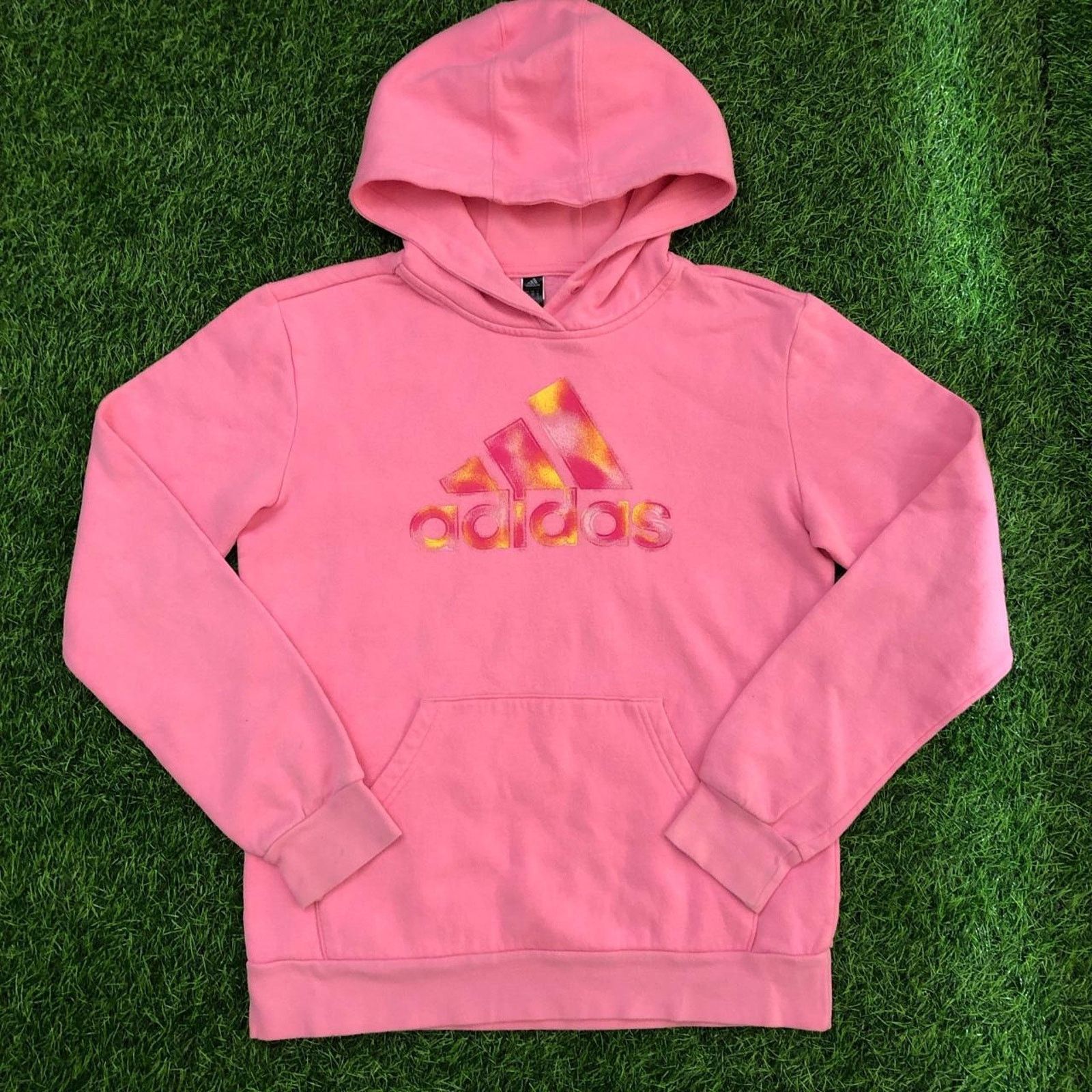 Adidas Women’s Pink/Yellow Adidas Graphic Logo Hoodie Size XS / US 0-2 / IT 36-38 - 1 Thumbnail