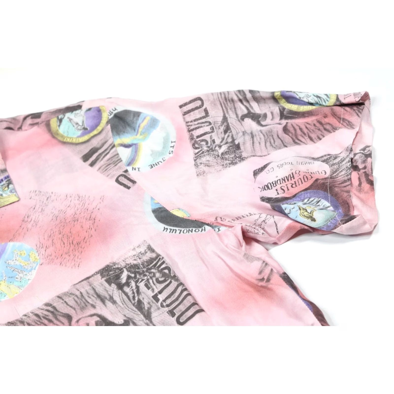 Paradise Found Paradise Found Shirt Mens XL Pink Hawaiian Honolulu Hulu Girls Short Sleeve Size US XL / EU 56 / 4 - 4 Thumbnail